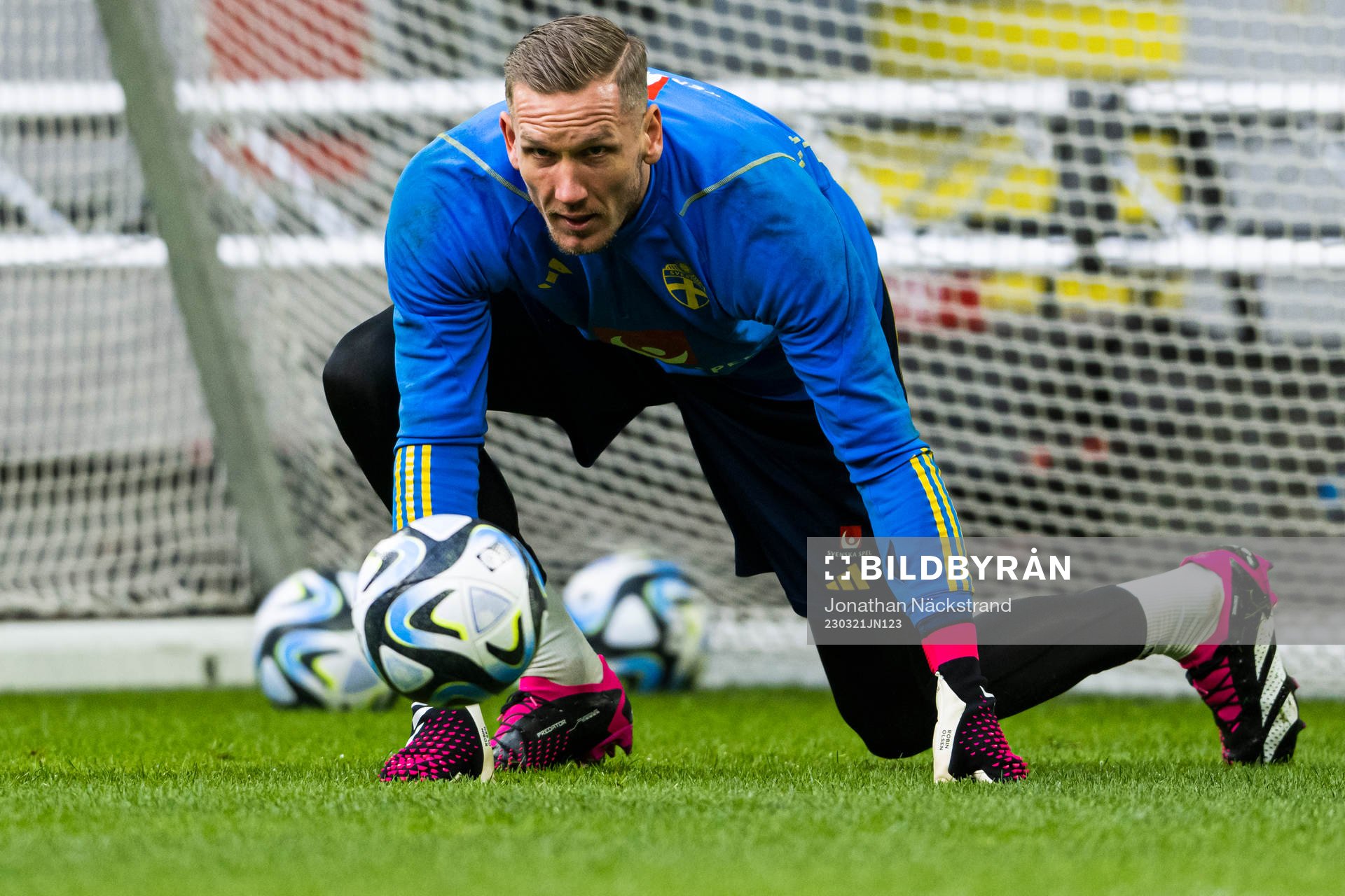 Goalkeeper Robin Olsen of the Swedish national football team