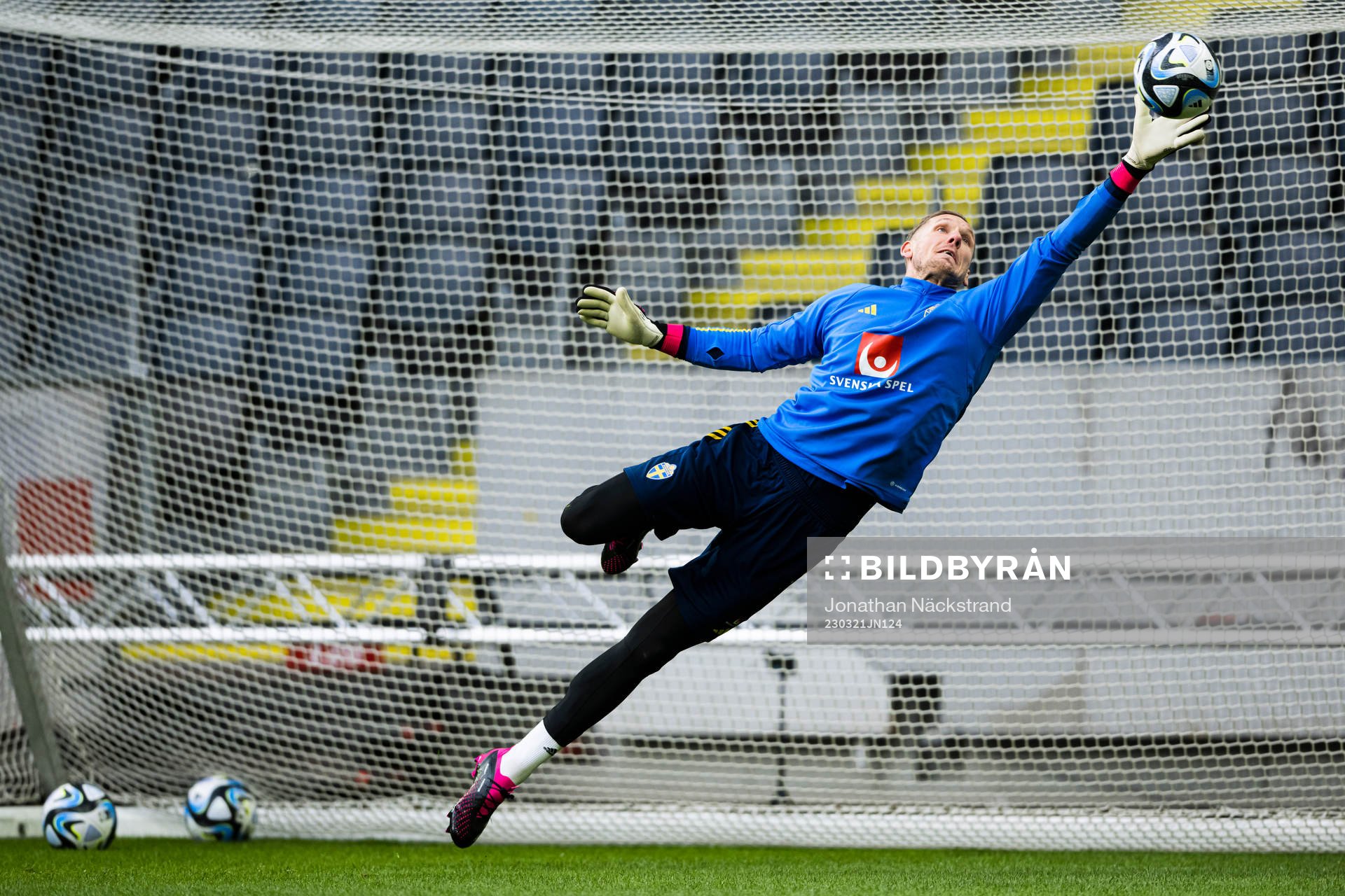Goalkeeper Robin Olsen of the Swedish national football team