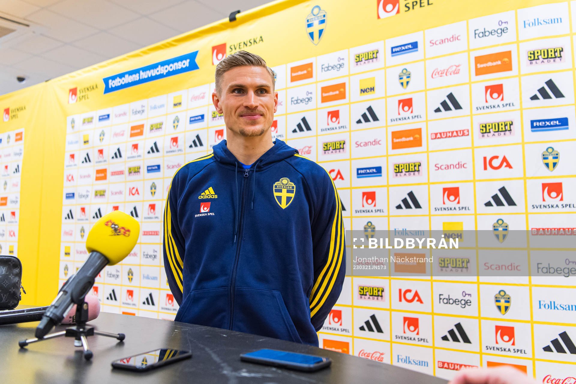 Carl Starfelt of the Swedish national football team