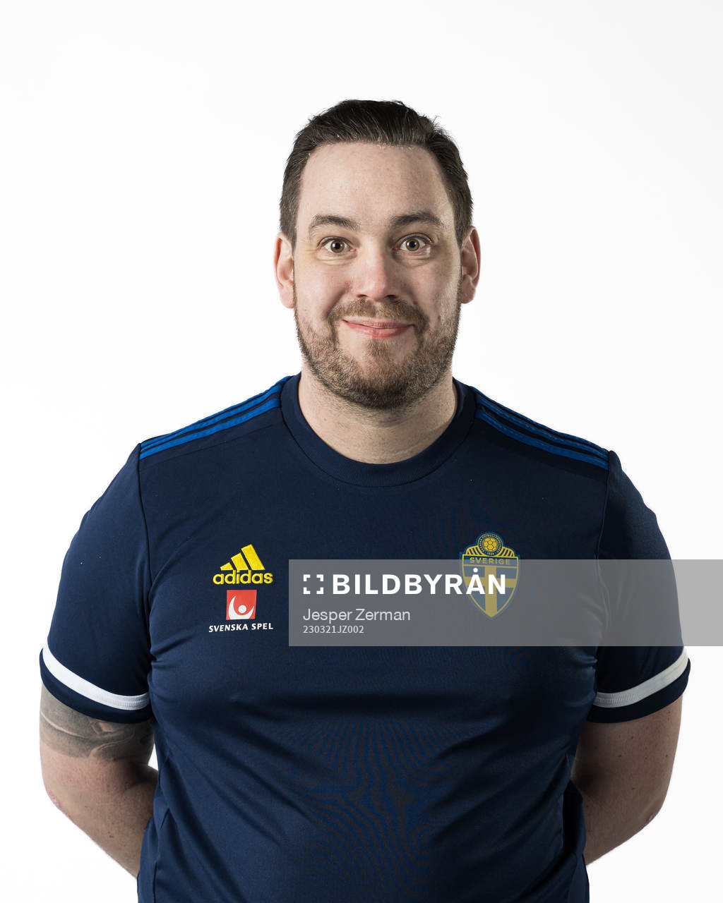 Gustaf Sandfridsson, chef for the Swedish national football team, poses for a portrait on March 21, 2023 in Stockholm. 