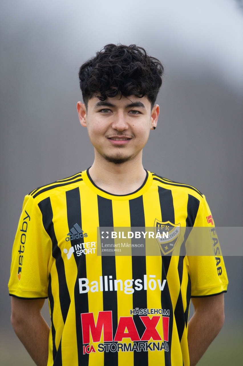Alireza Nazari, IFK Hässleholm, lag och porträttfoto i