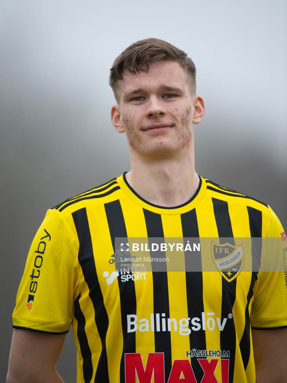 Axel Henriksson, IFK Hässleholm, lag och porträttfoto i