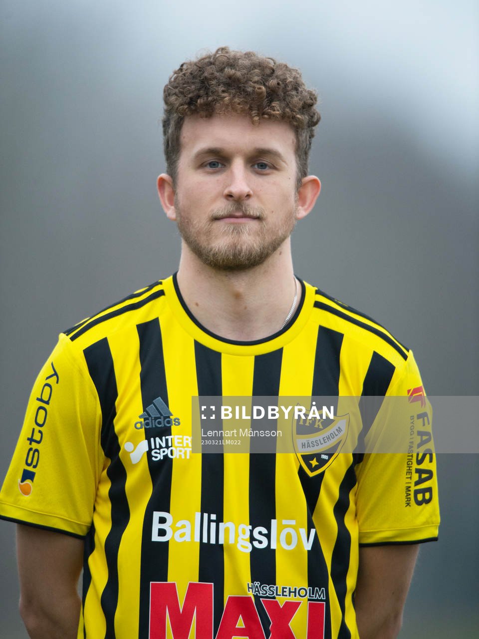 Hampus Nilsson, IFK Hässleholm, lag och porträttfoto i