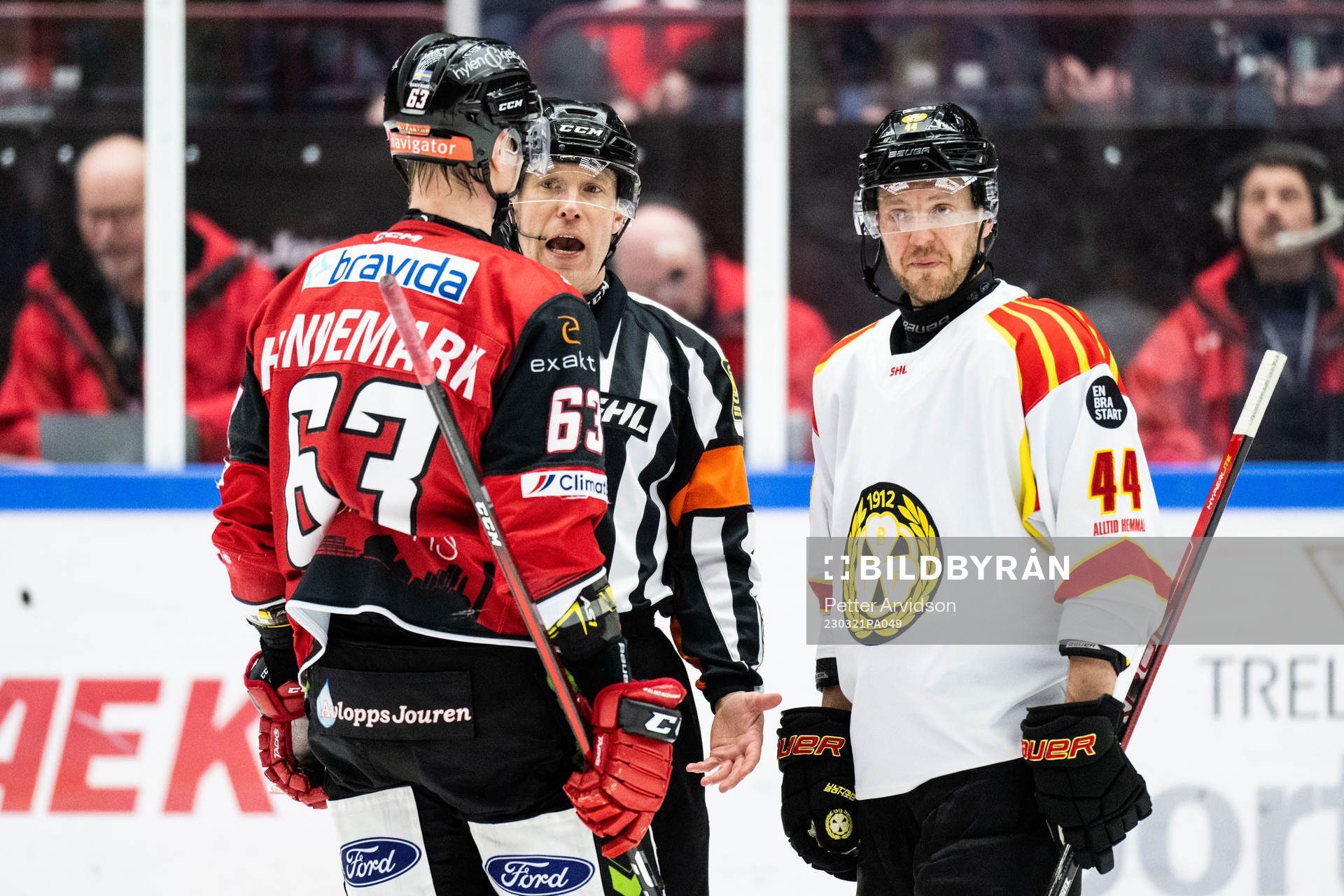 Malmö Redhawks Fredrik Händemark och Brynäs Jacob