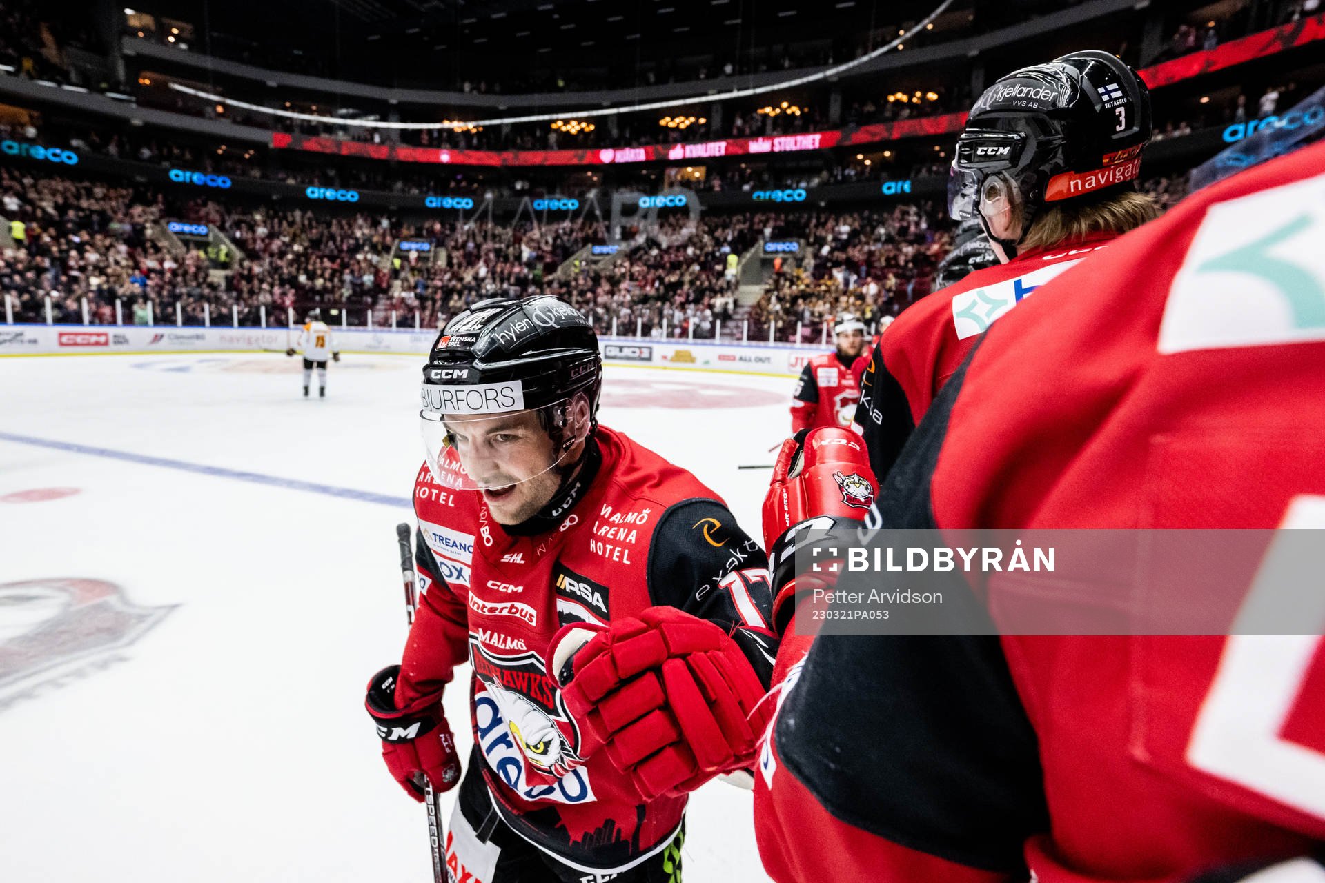 Malmö Redhawks Pathrik Westerholm jublar