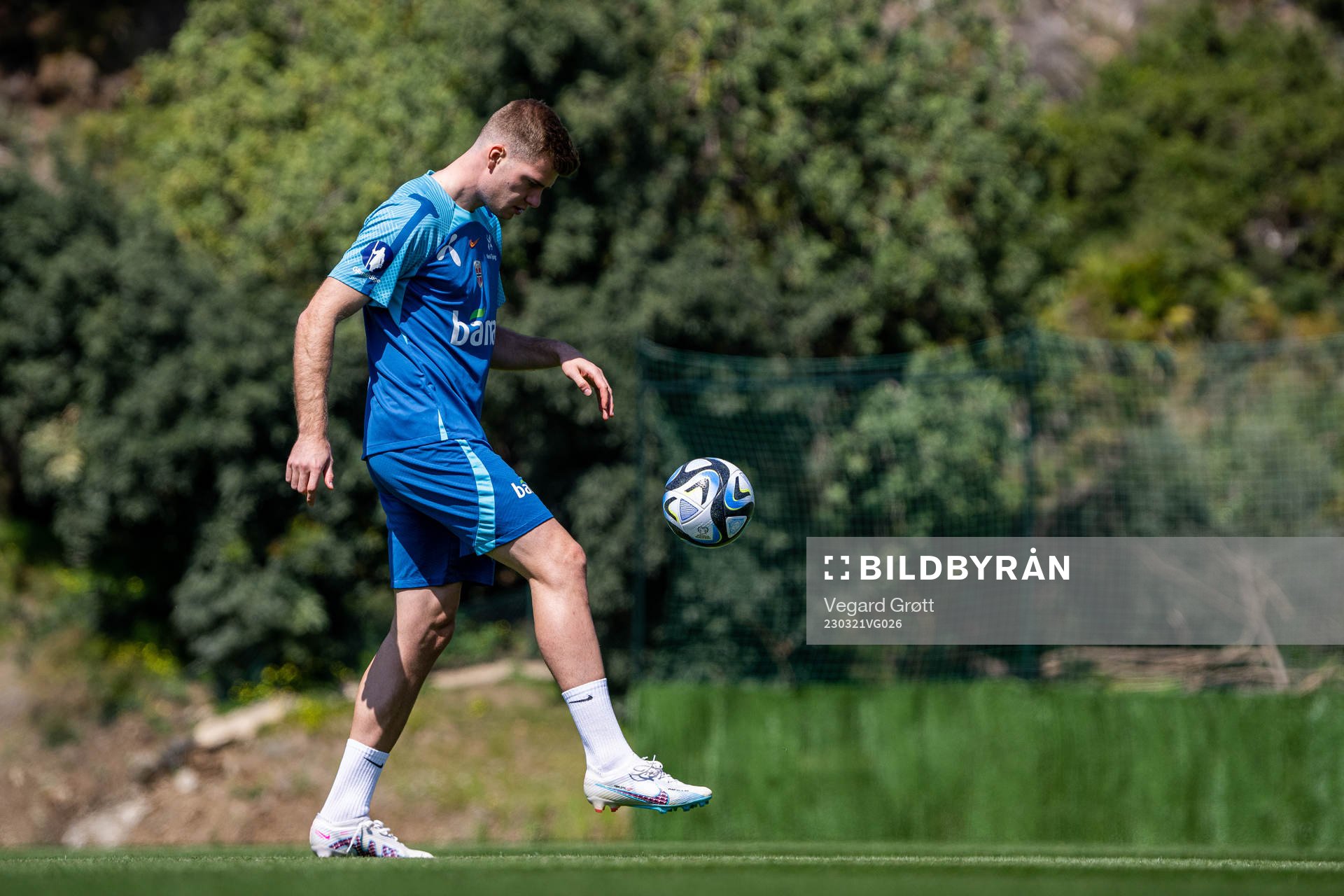 Alexander Sørloth of the Norwegian national football team