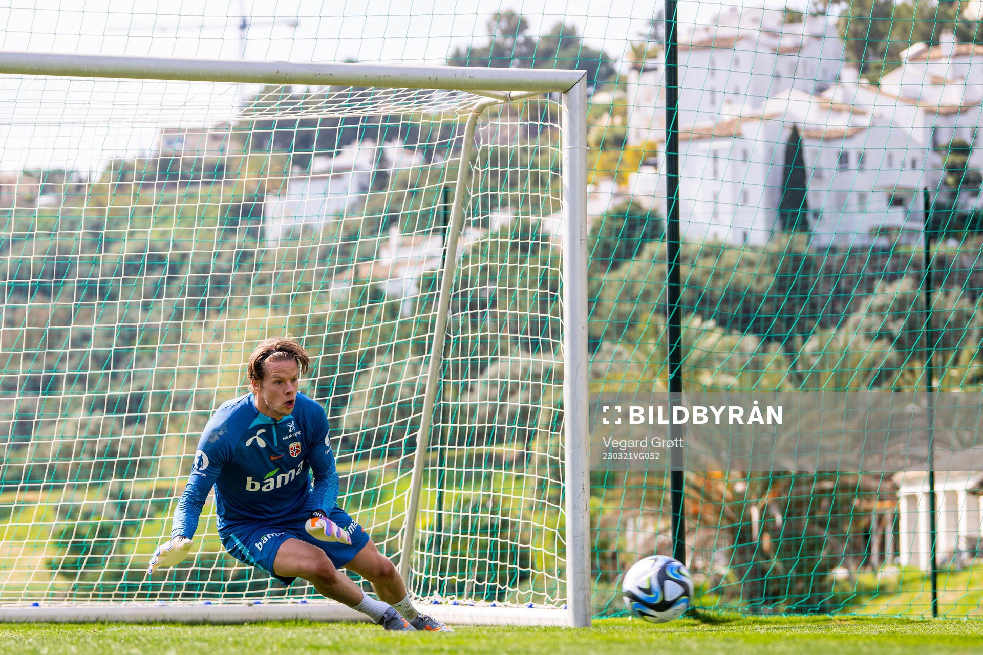 Goalkeeper Ørjan Håskjold Nyland of the Norwegian