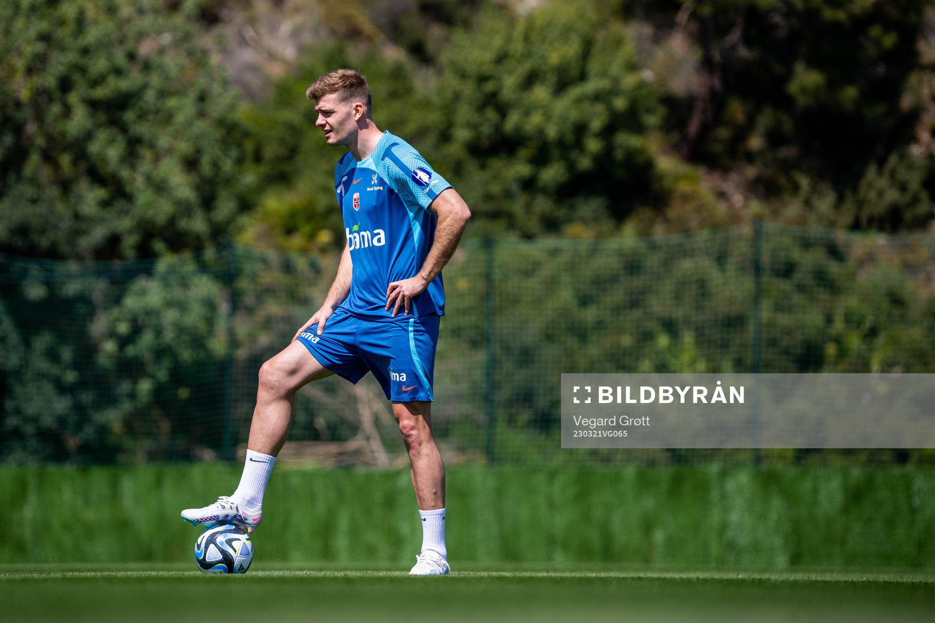 Alexander Sørloth of the Norwegian national football team