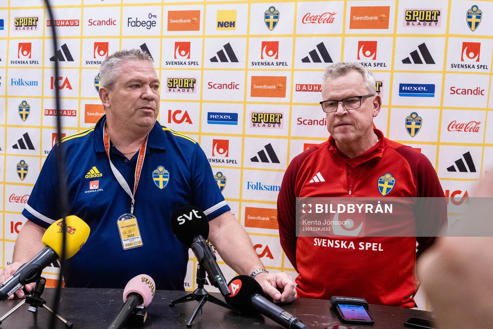 Martin Fredman, Head of Security, and head coach Janne