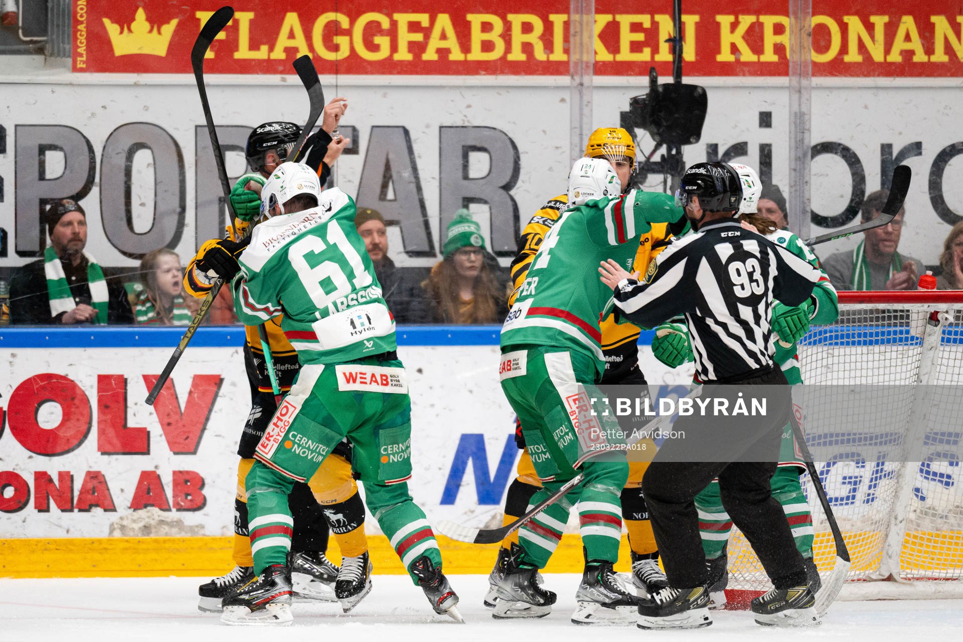Bråk mellan Rögles Ludvig Larsson och Skellefteås Filip