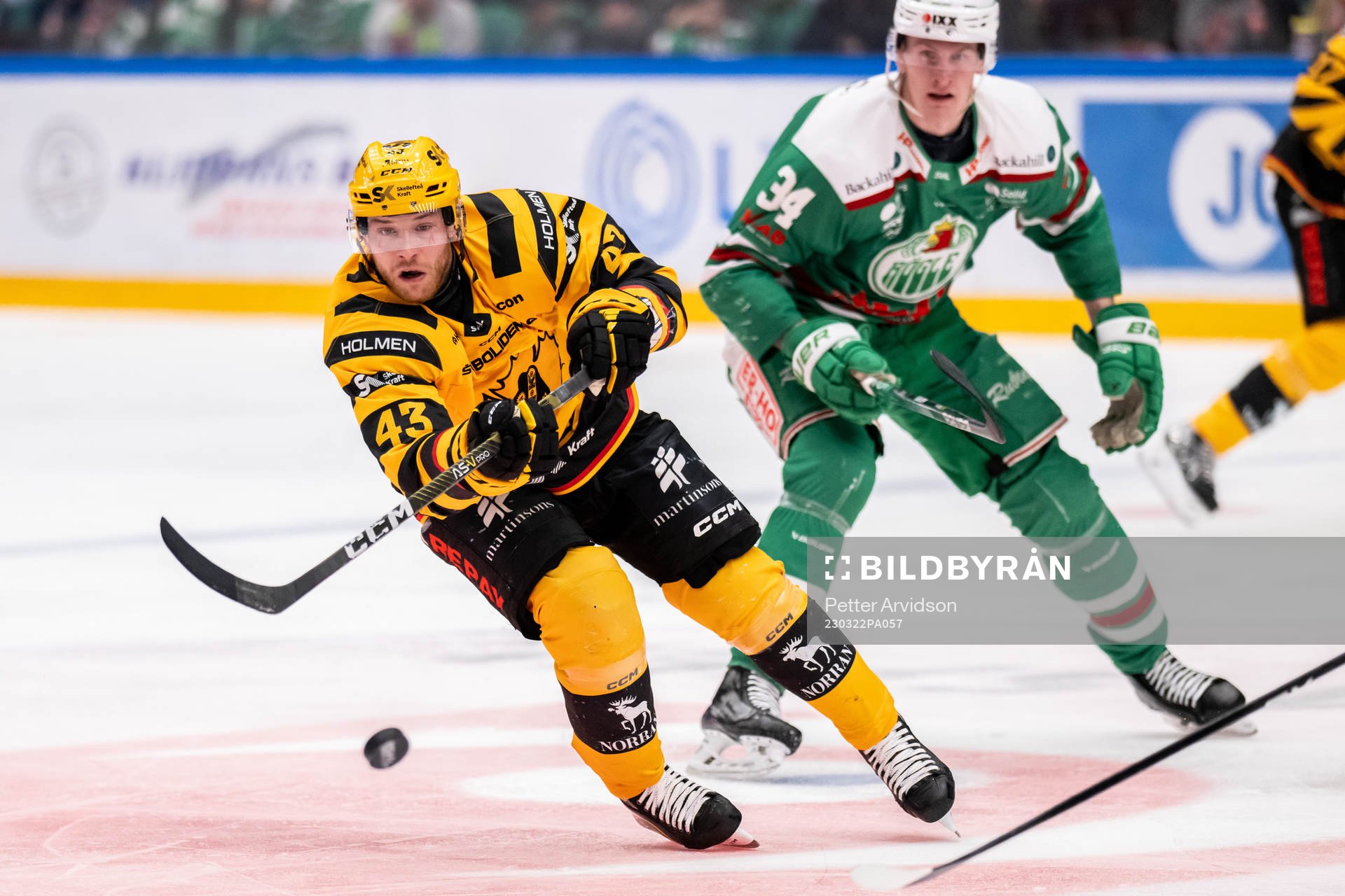 Skellefteås Filip Sandberg och Rögles Adam Edström