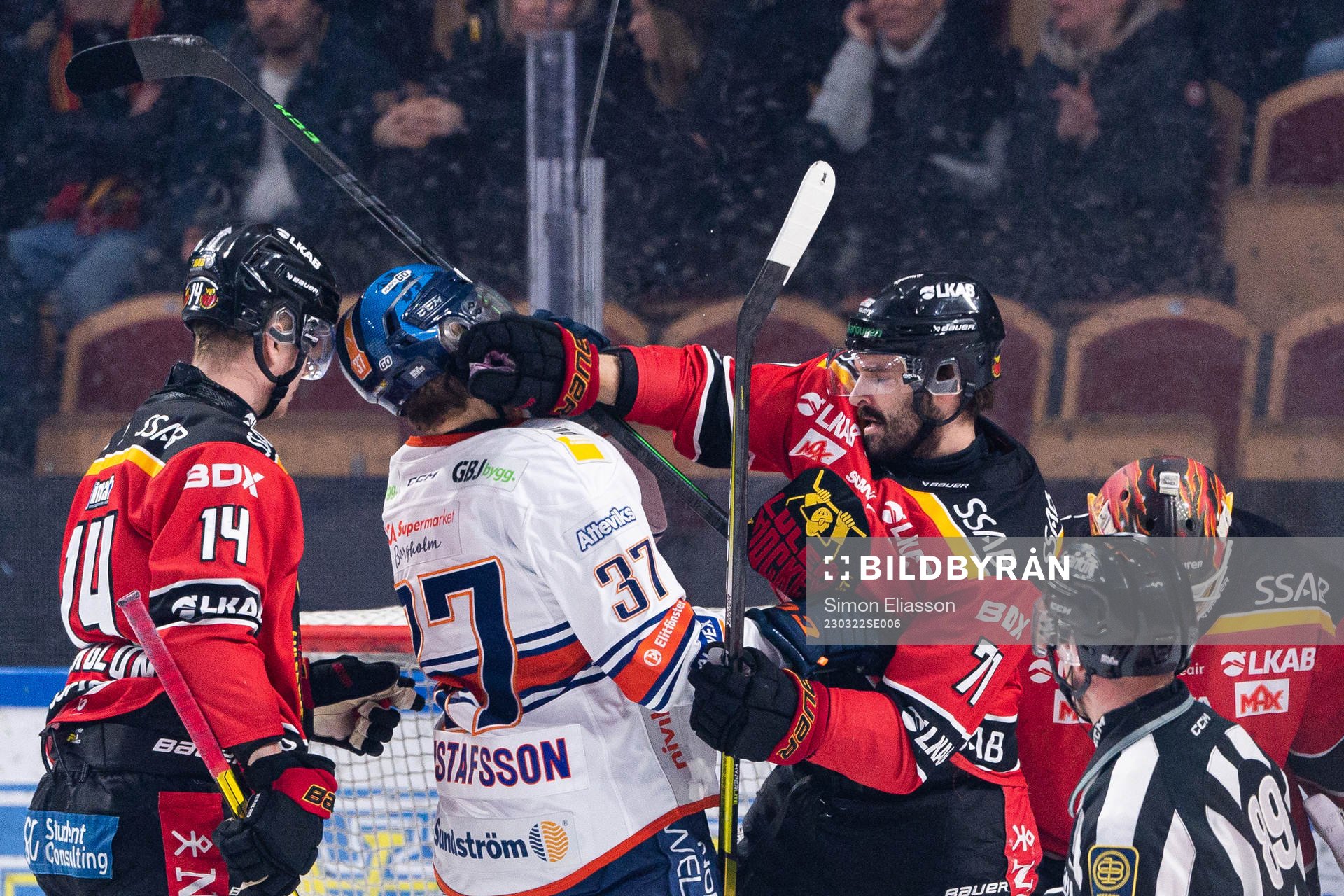 Bråk mellan Växjös Glenn Gustafsson och Luleås Linus