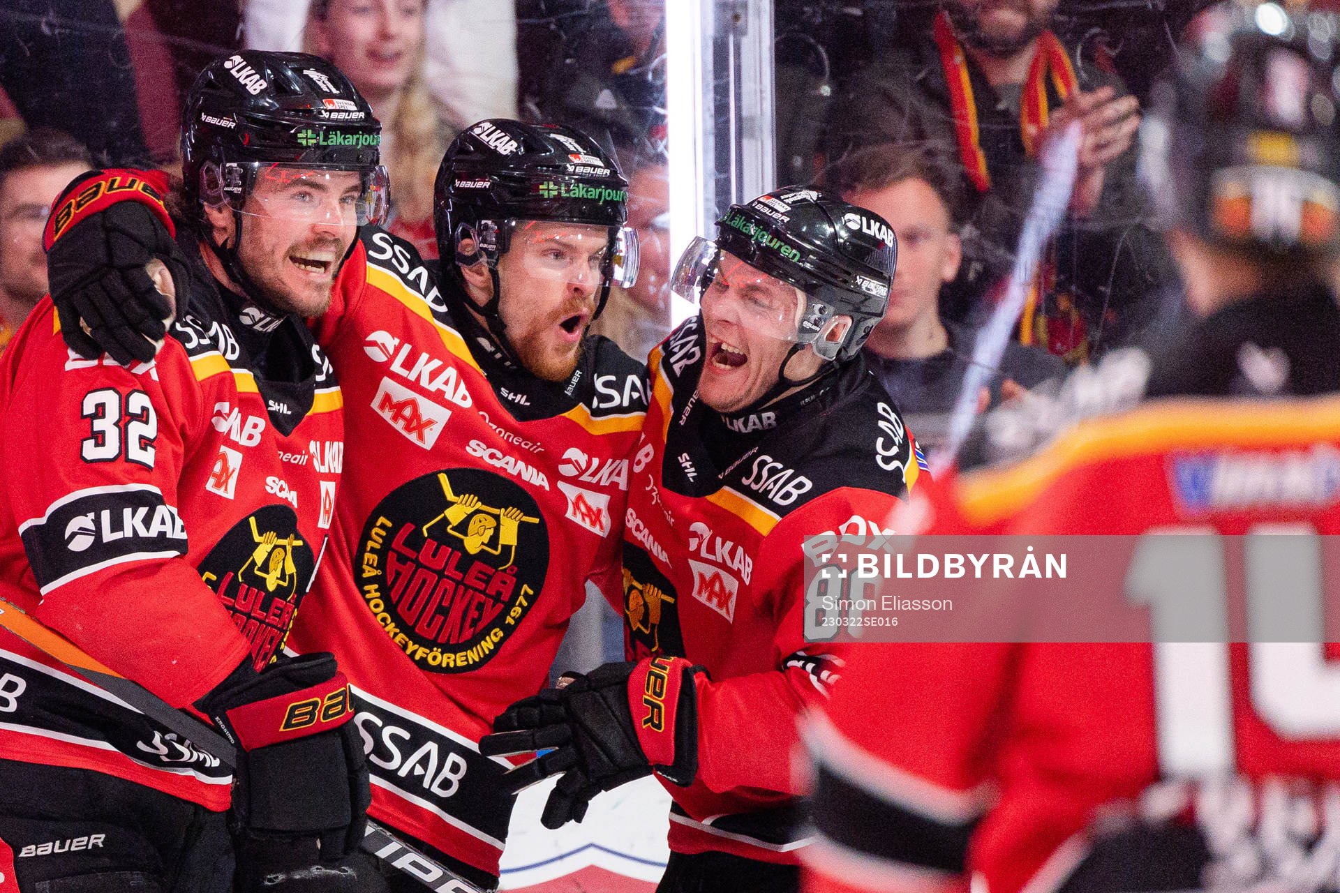 Luleås Oscar Engsund, Brendan Shinnimin och Joonas Rask