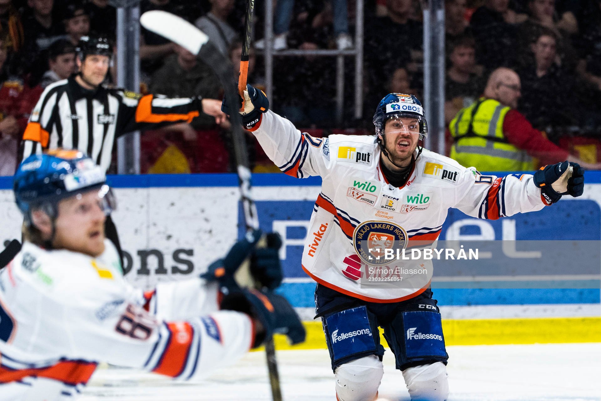 Växjös Manuel Ågren jublar