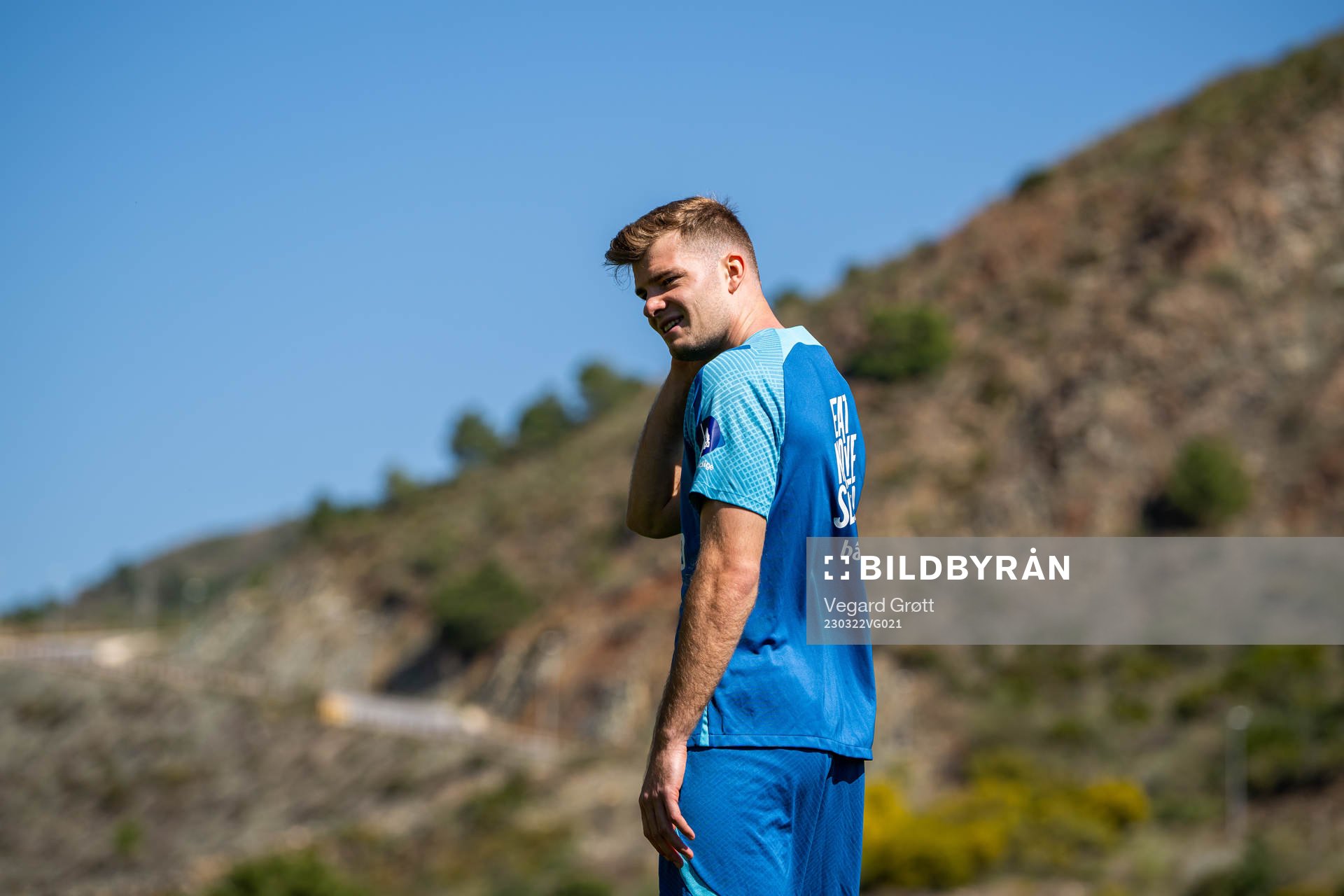 Alexander Sørloth of the Norwegian national football team