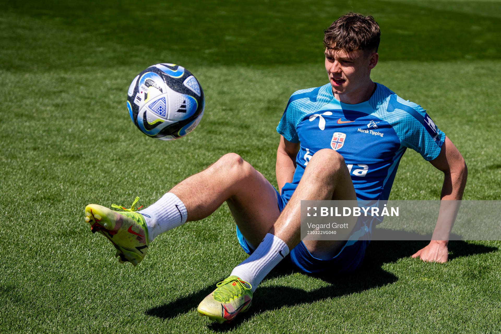 Jørgen Strand Larsen of the Norwegian national football