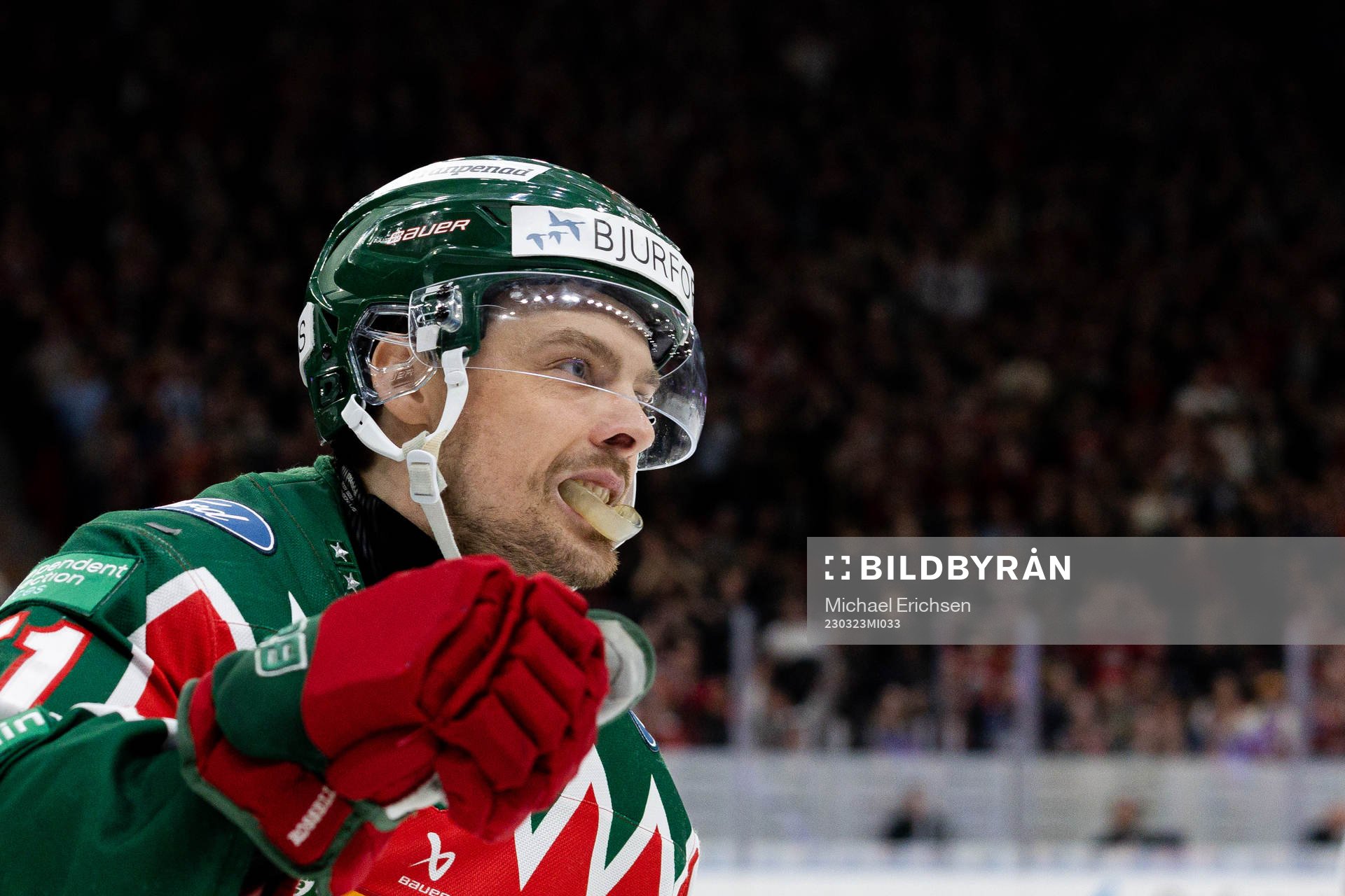 Frölundas Mats Rosseli Olsen jublar