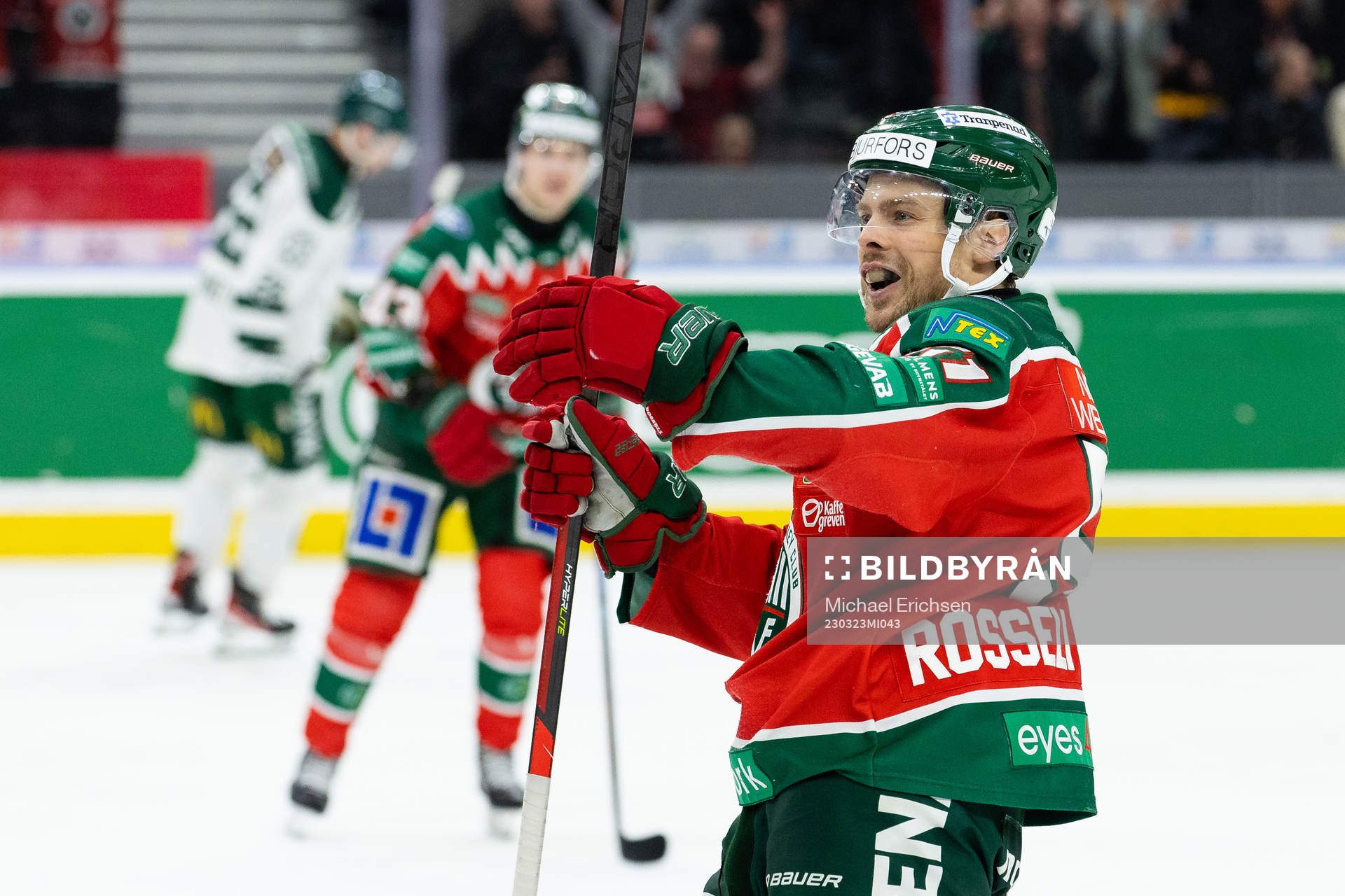 Frölundas Mats Rosseli Olsen jublar
