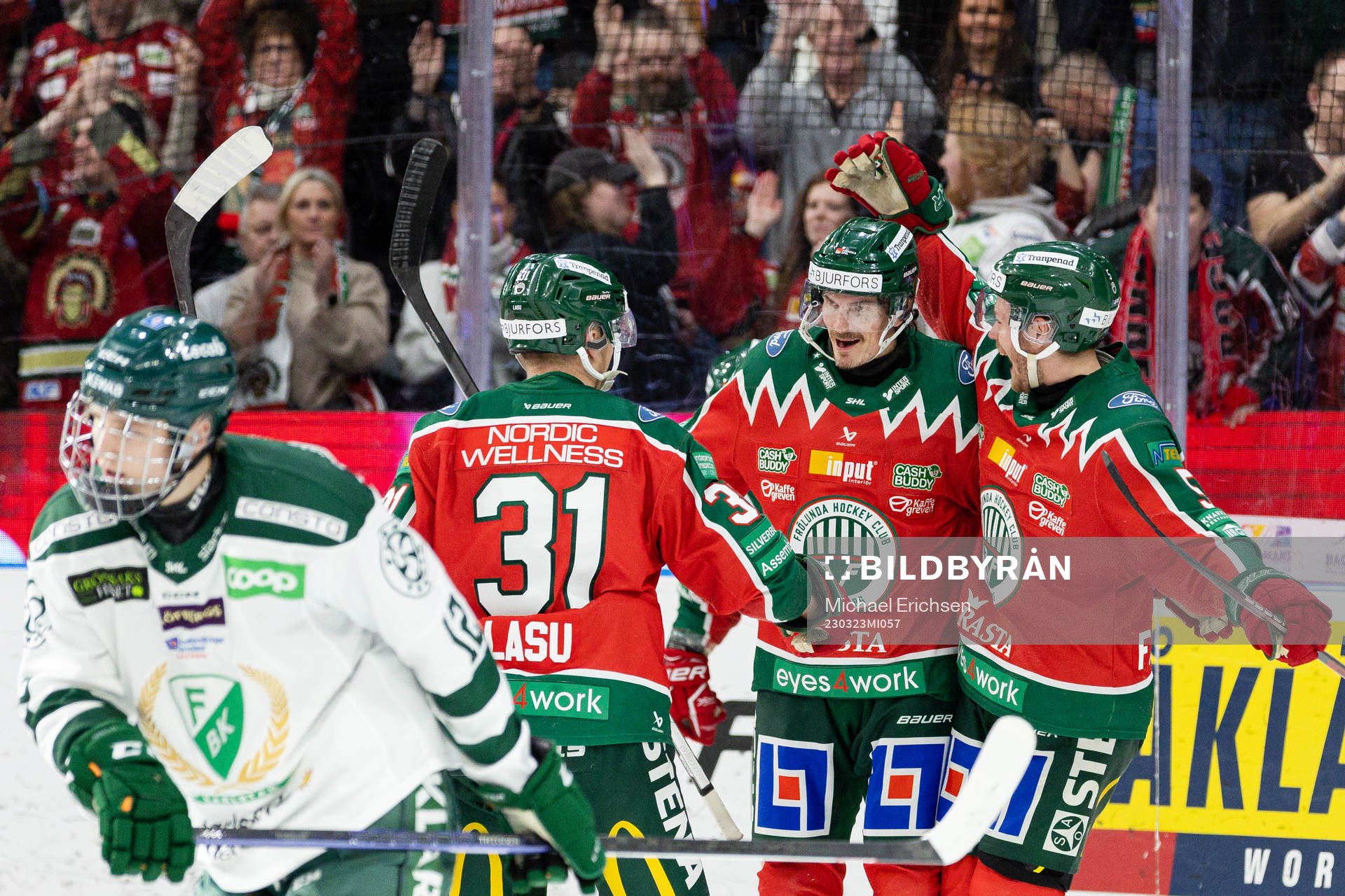 Frölundas Loui Eriksson jublar