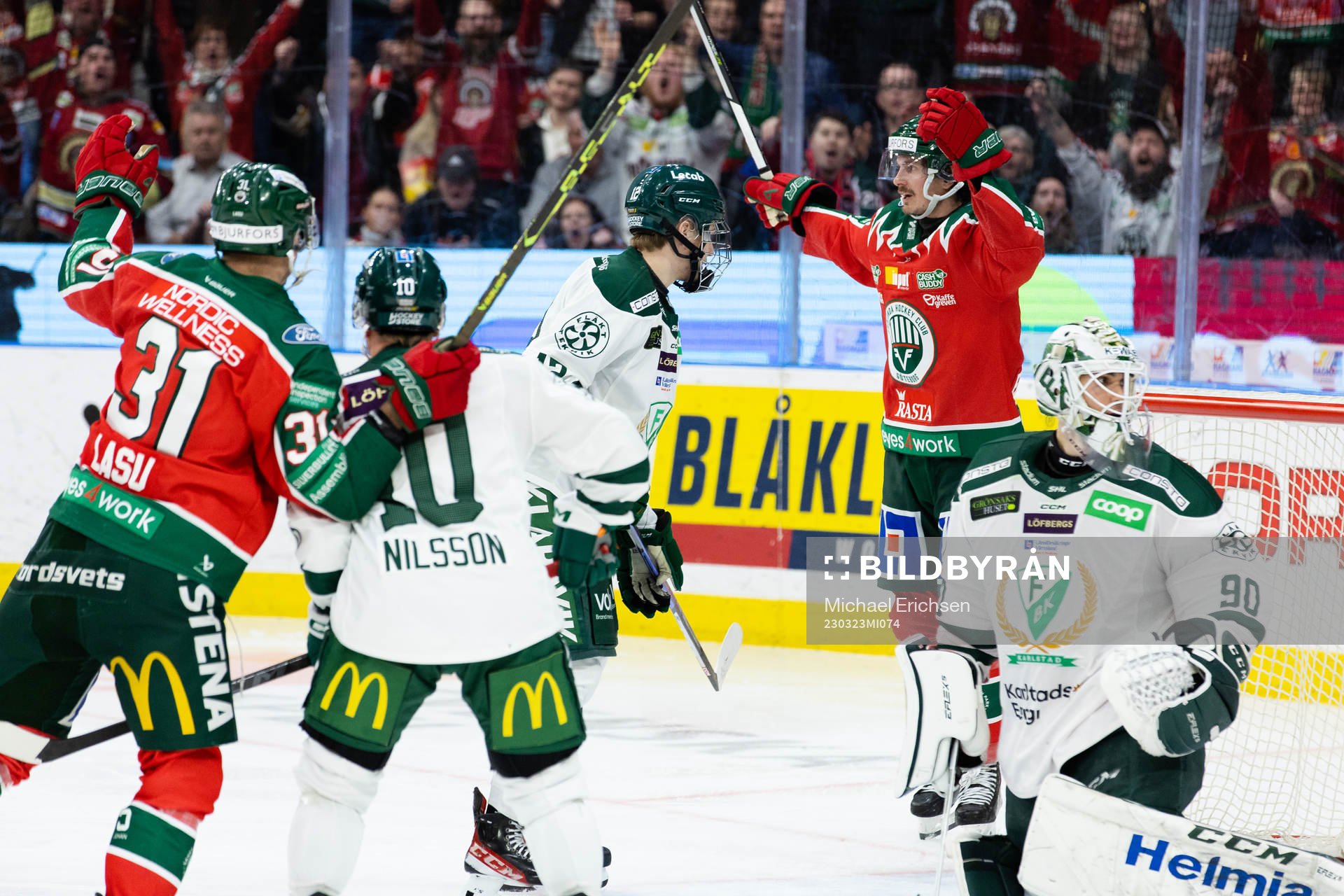 Frölundas Loui Eriksson jublar