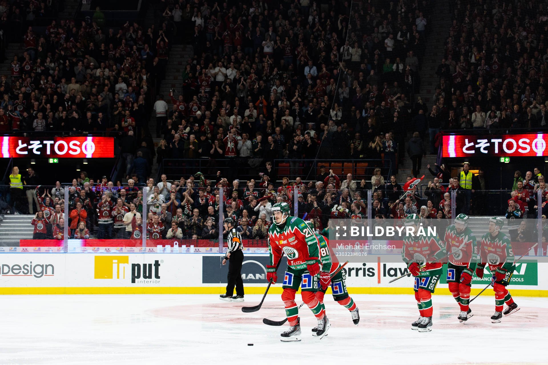 Frölundas Loui Eriksson jublar