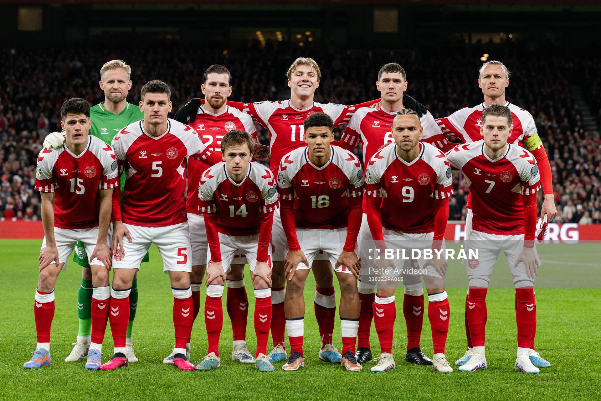 The starting eleven pose for a team photo