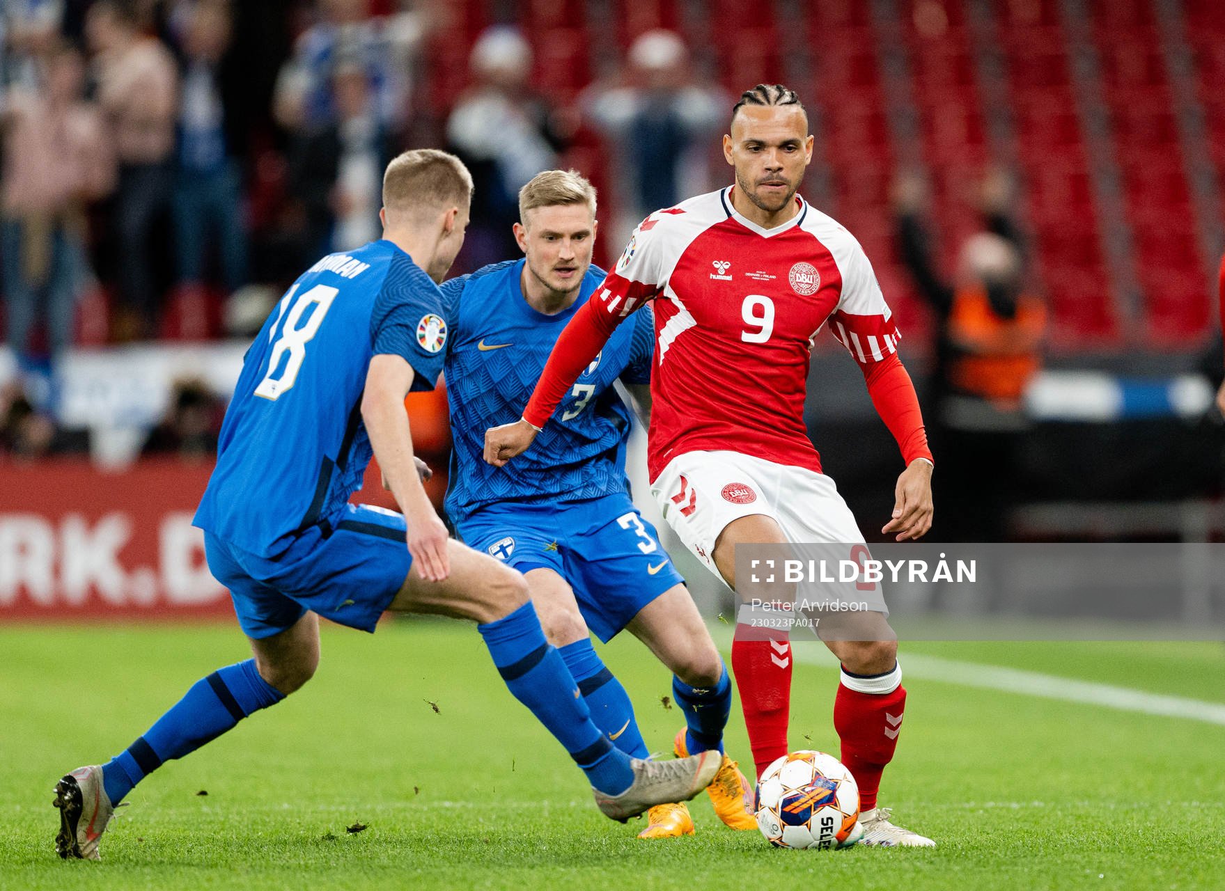 Martin Braithwaite of Denmark