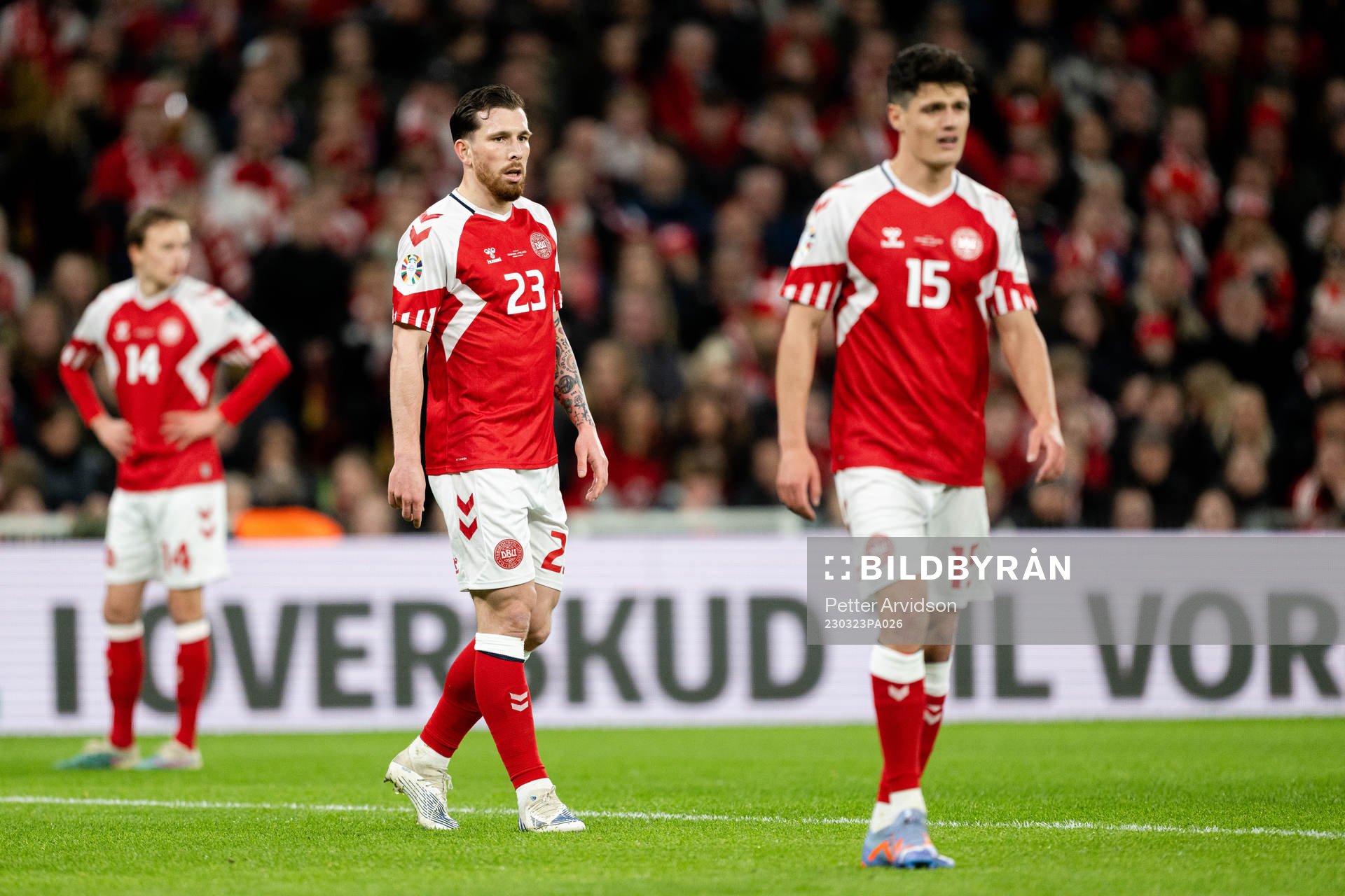 Pierre-Emile Højbjerg and Christian Nørgaard of Denmark