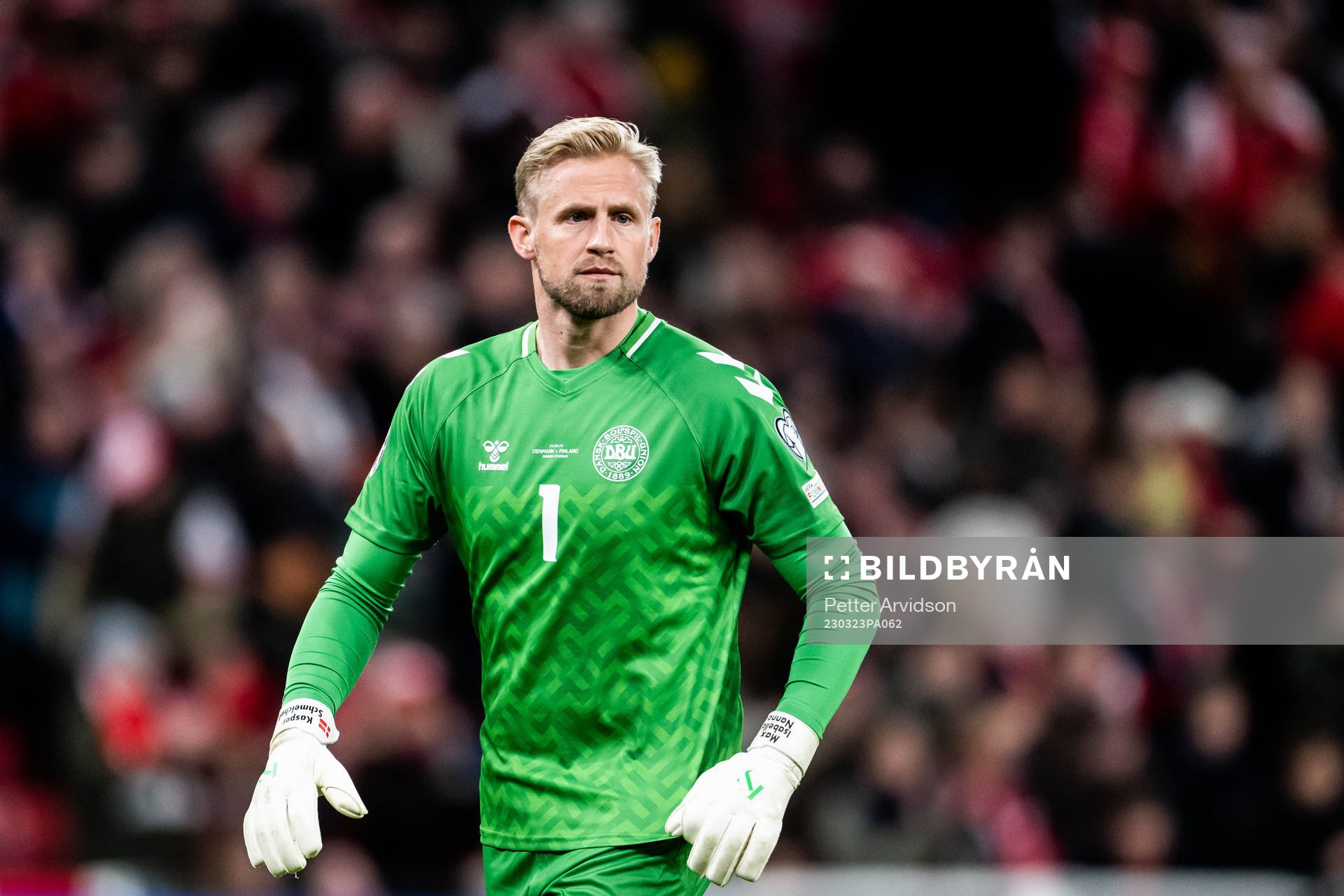 Goalkeeper Kasper Schmeichel of Denmark