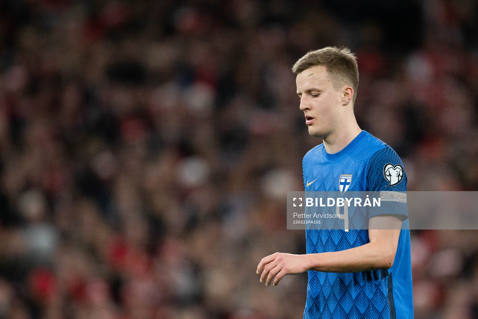 Robert Ivanov of Finland looks dejected
