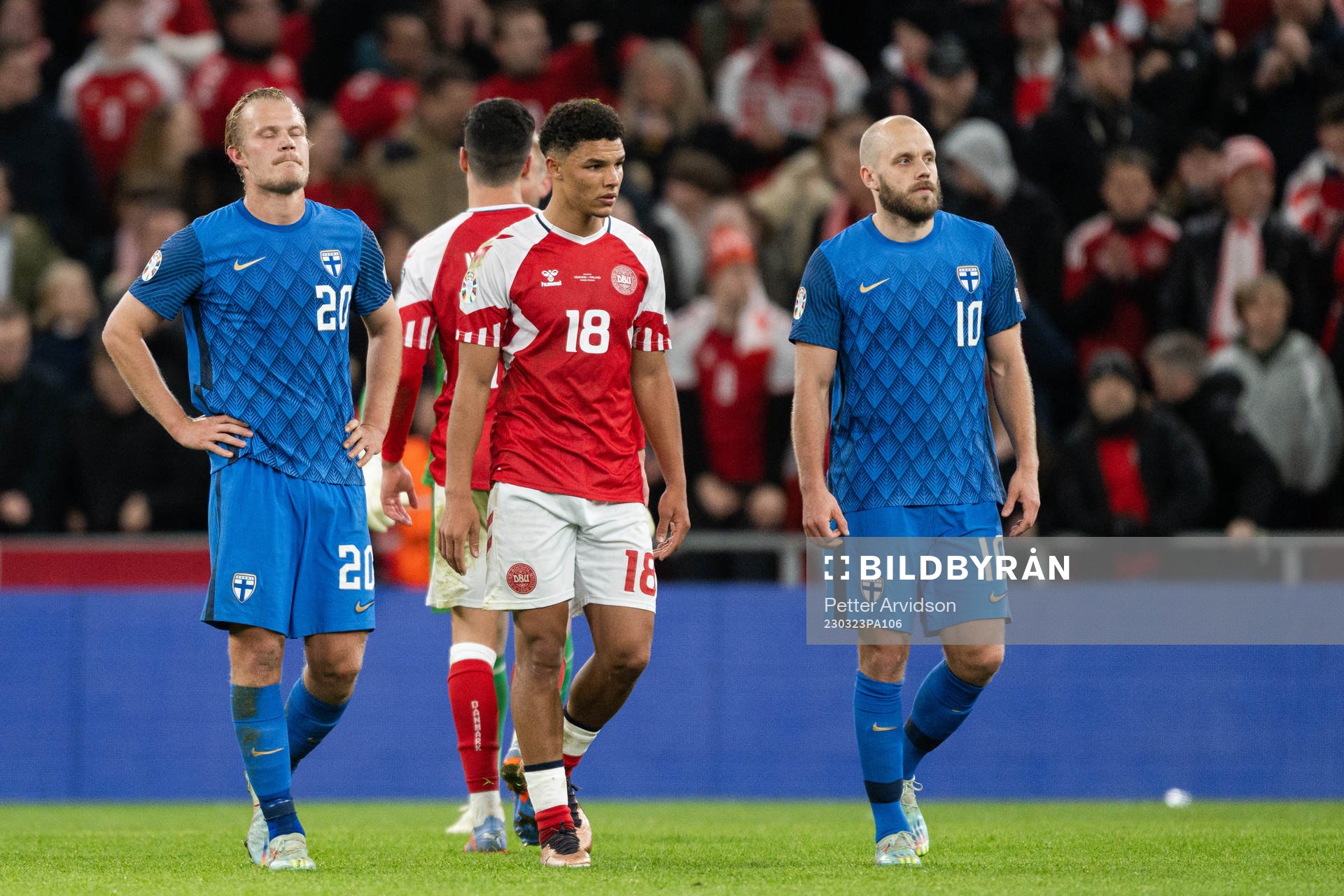 Joel Pohjanpalo and Teemu Pukki of Finland