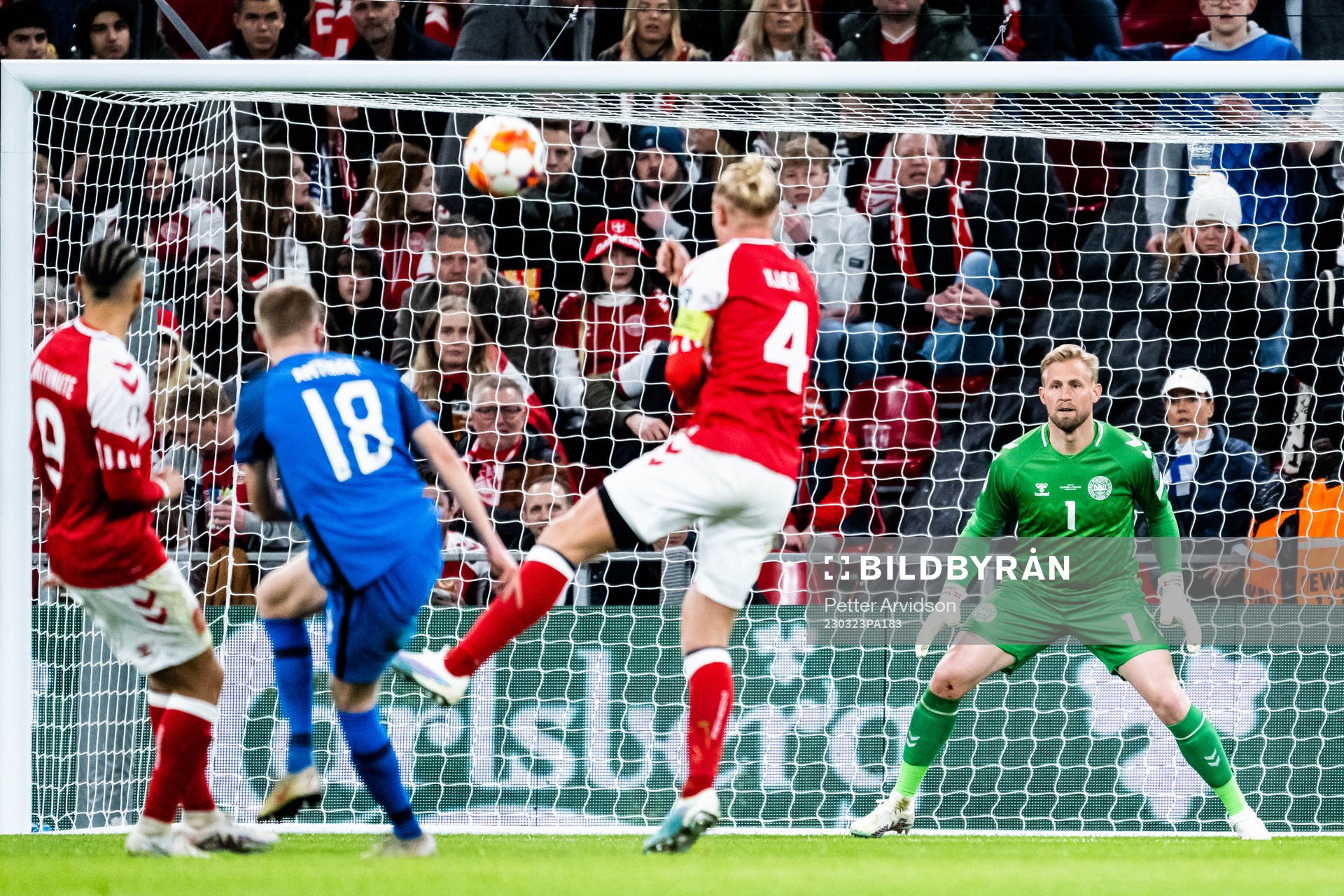 Goalkeeper Kasper Schmeichel of Denmark