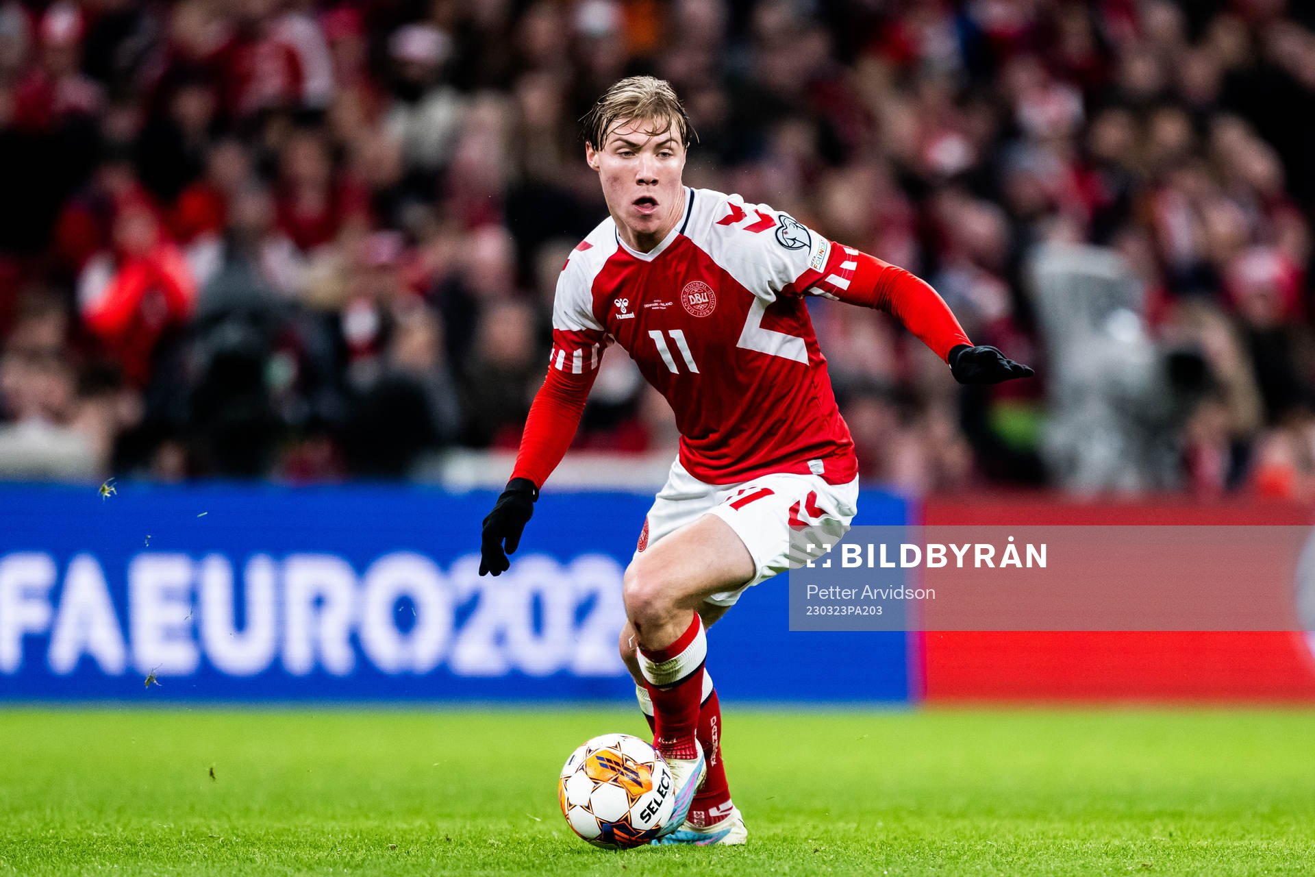Rasmus Højlund of Denmark