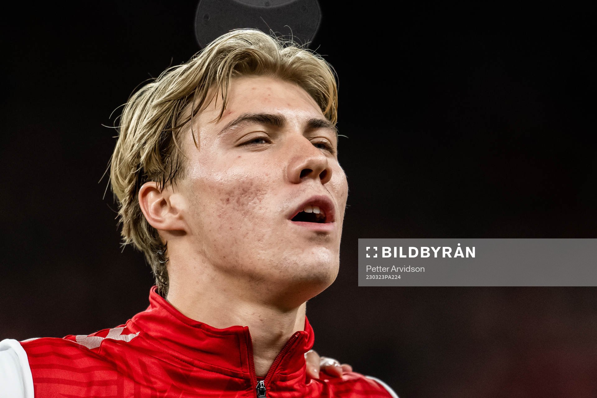 Rasmus Højlund of Denmark