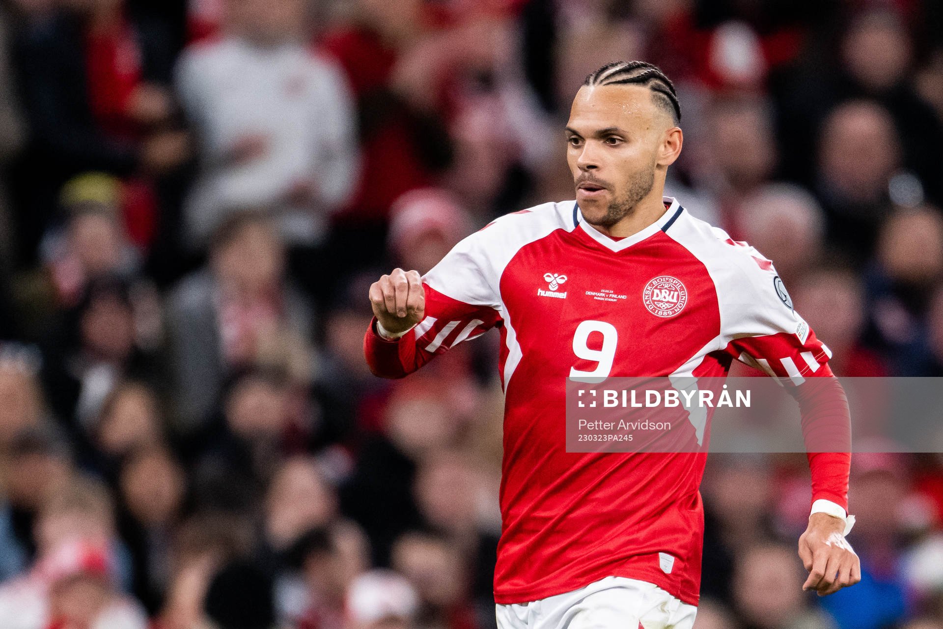 Martin Braithwaite of Denmark