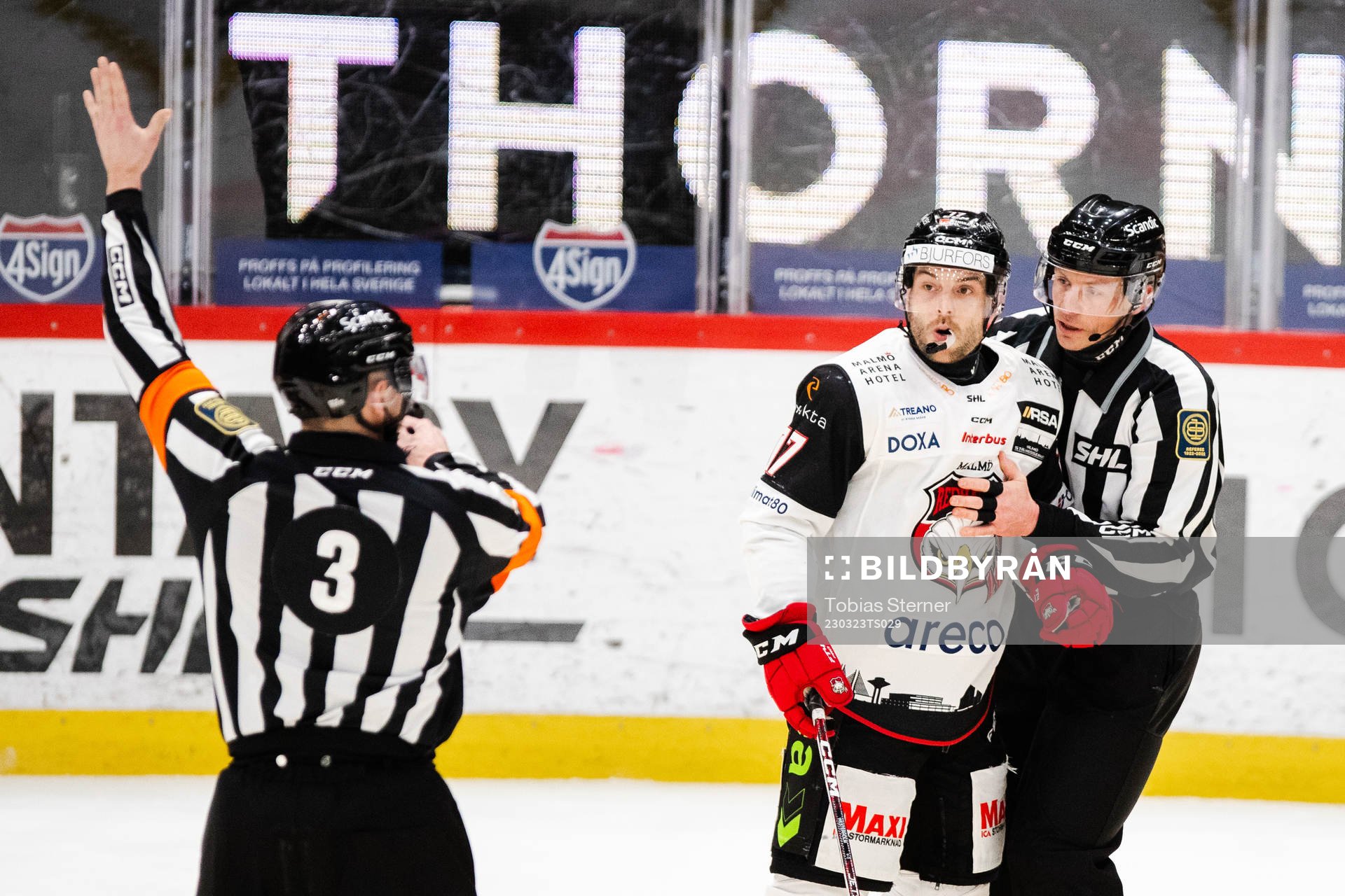 Malmö Redhawks Pathrik Westerholm reagerar
