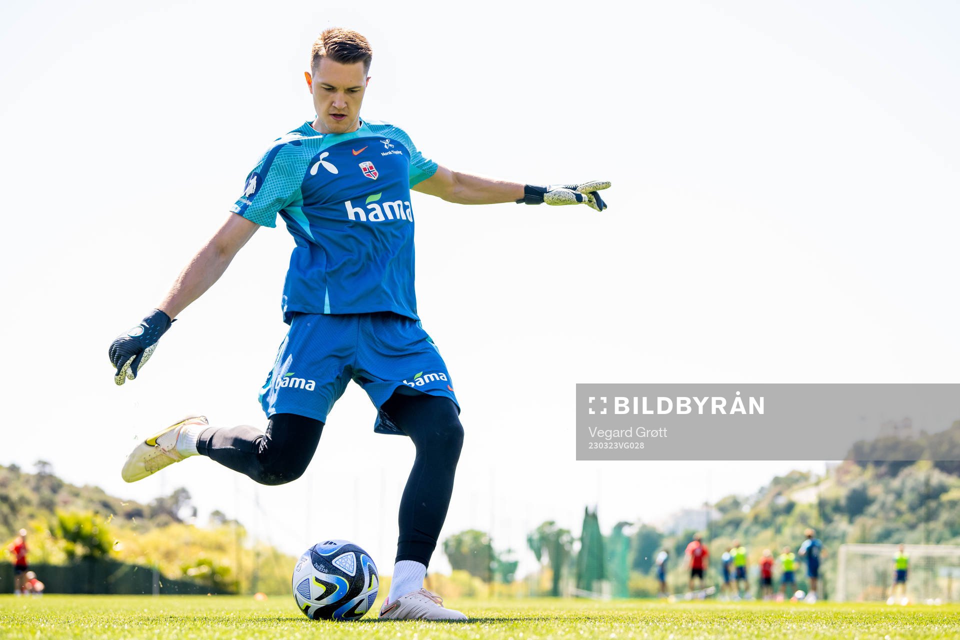 Goalkeeper Jacob Karlstrøm of the Norwegian national