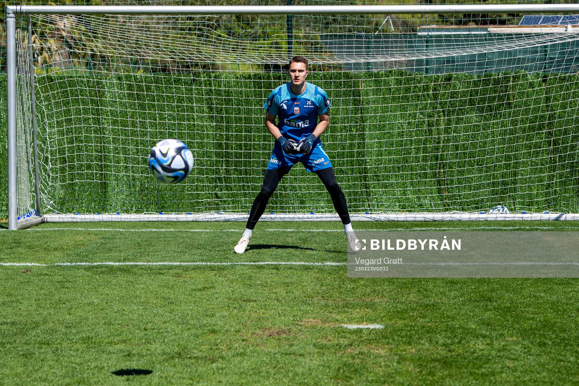 Goalkeeper Jacob Karlstrøm of the Norwegian national