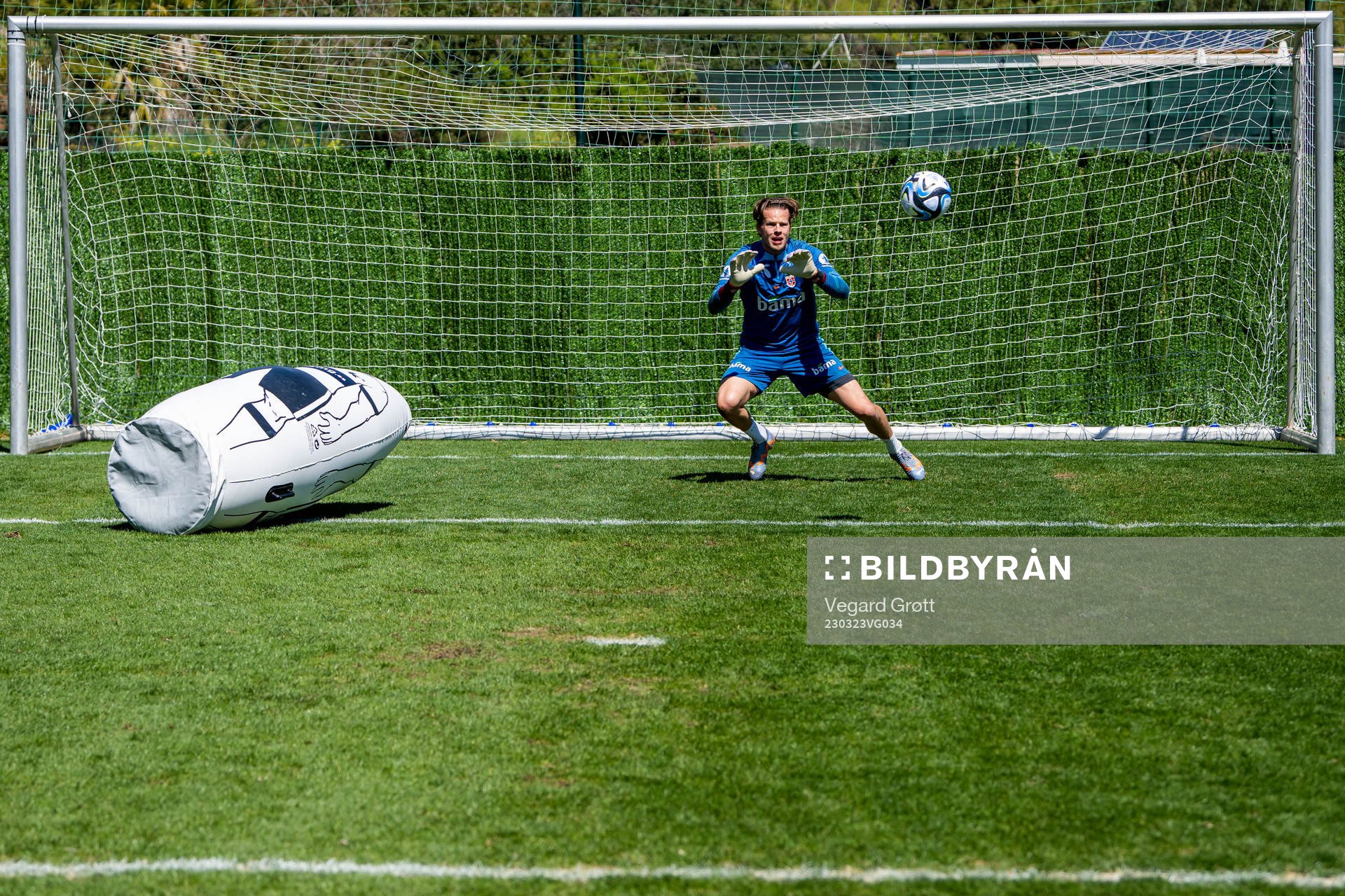 Goalkeeper Ørjan Håskjold Nyland of the Norwegian