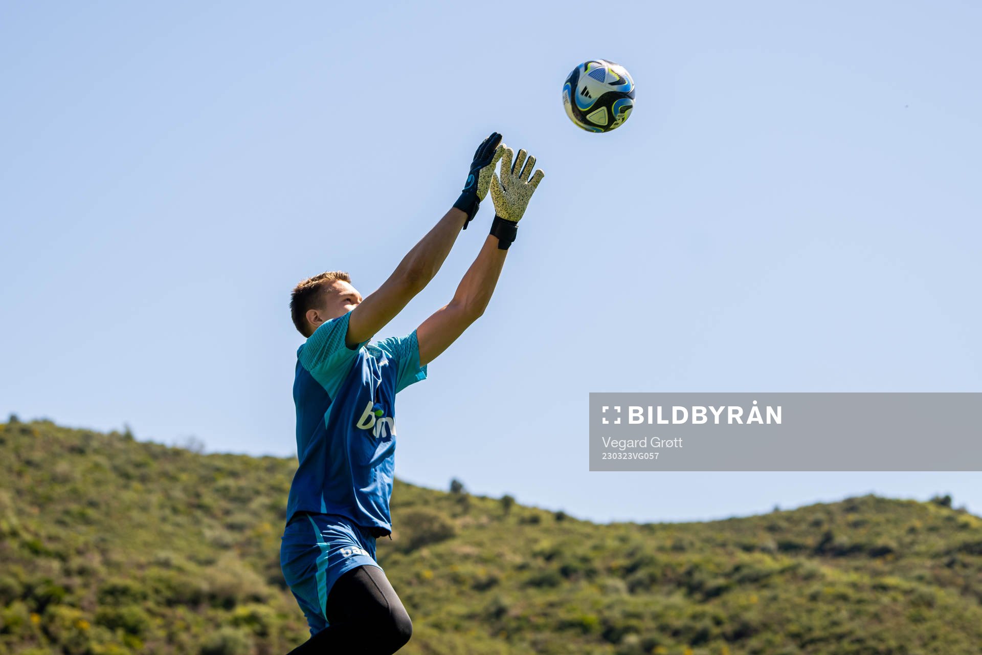 Goalkeeper Jacob Karlstrøm of the Norwegian national