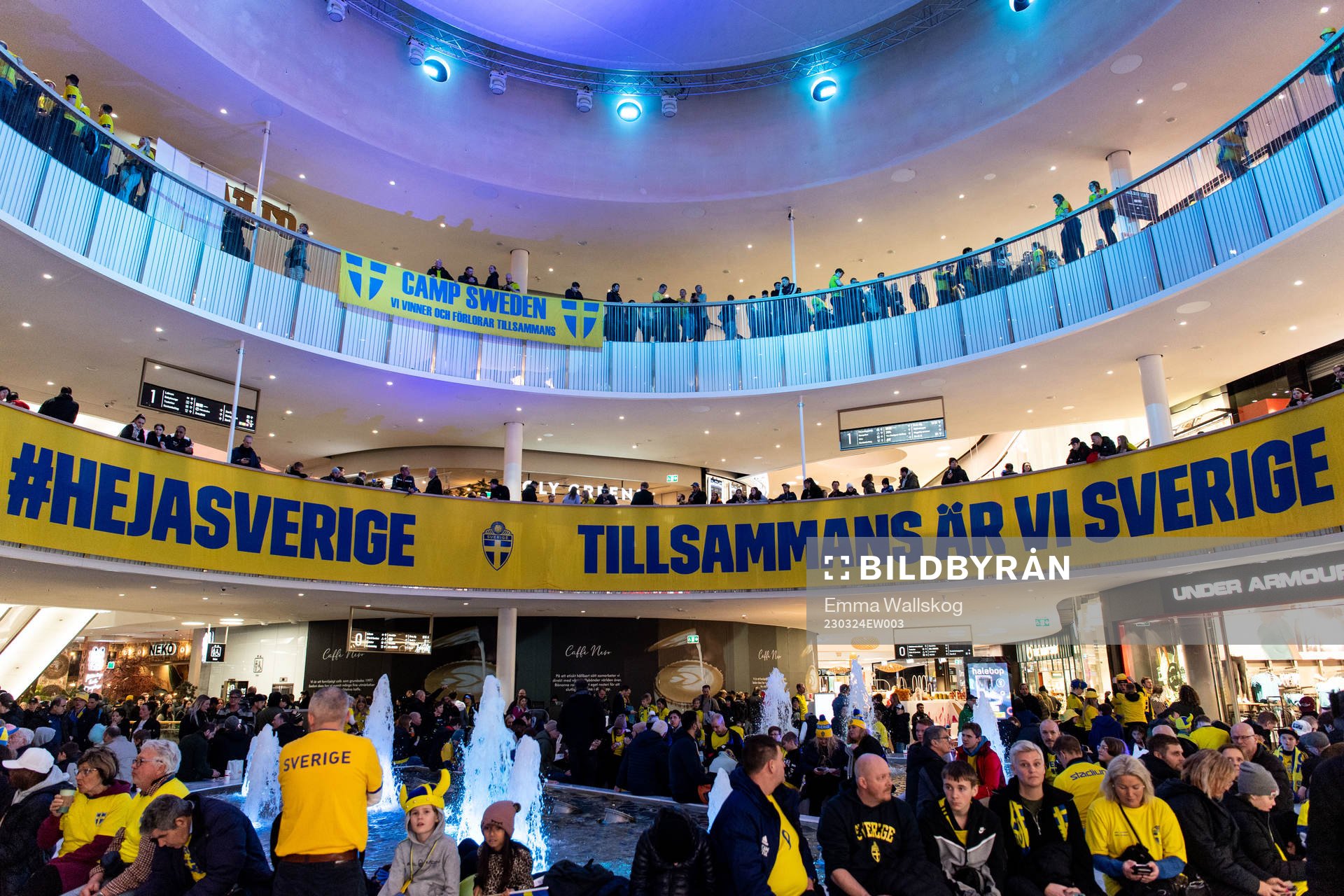 Banners inside Mall of Scandinavia