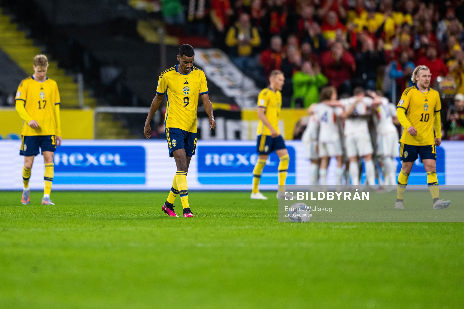 Samuel Gustafson, Alexander Isak and Emil Forsberg of