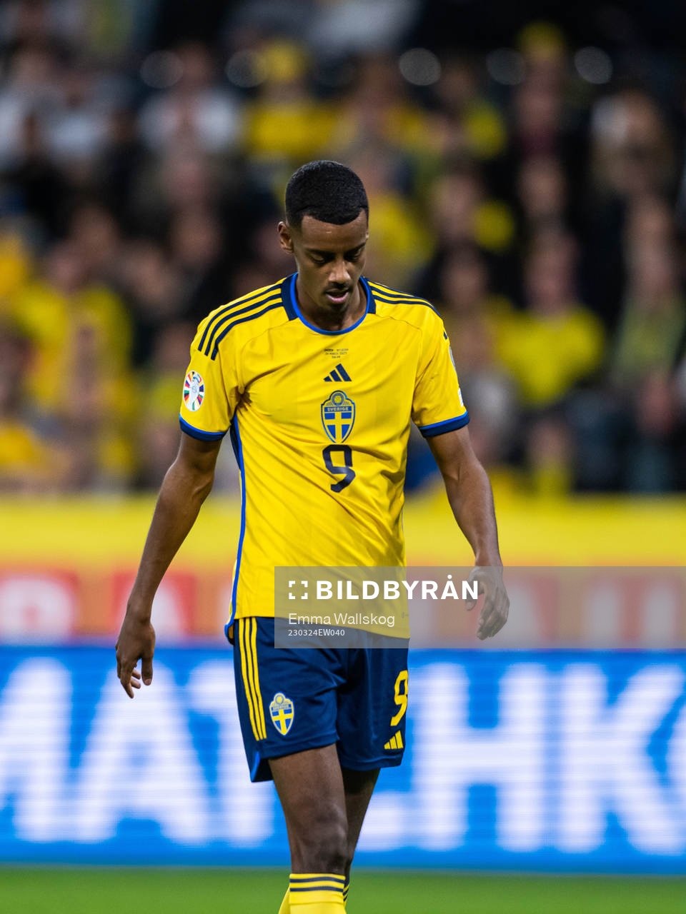 Alexander Isak of Sweden looks dejected