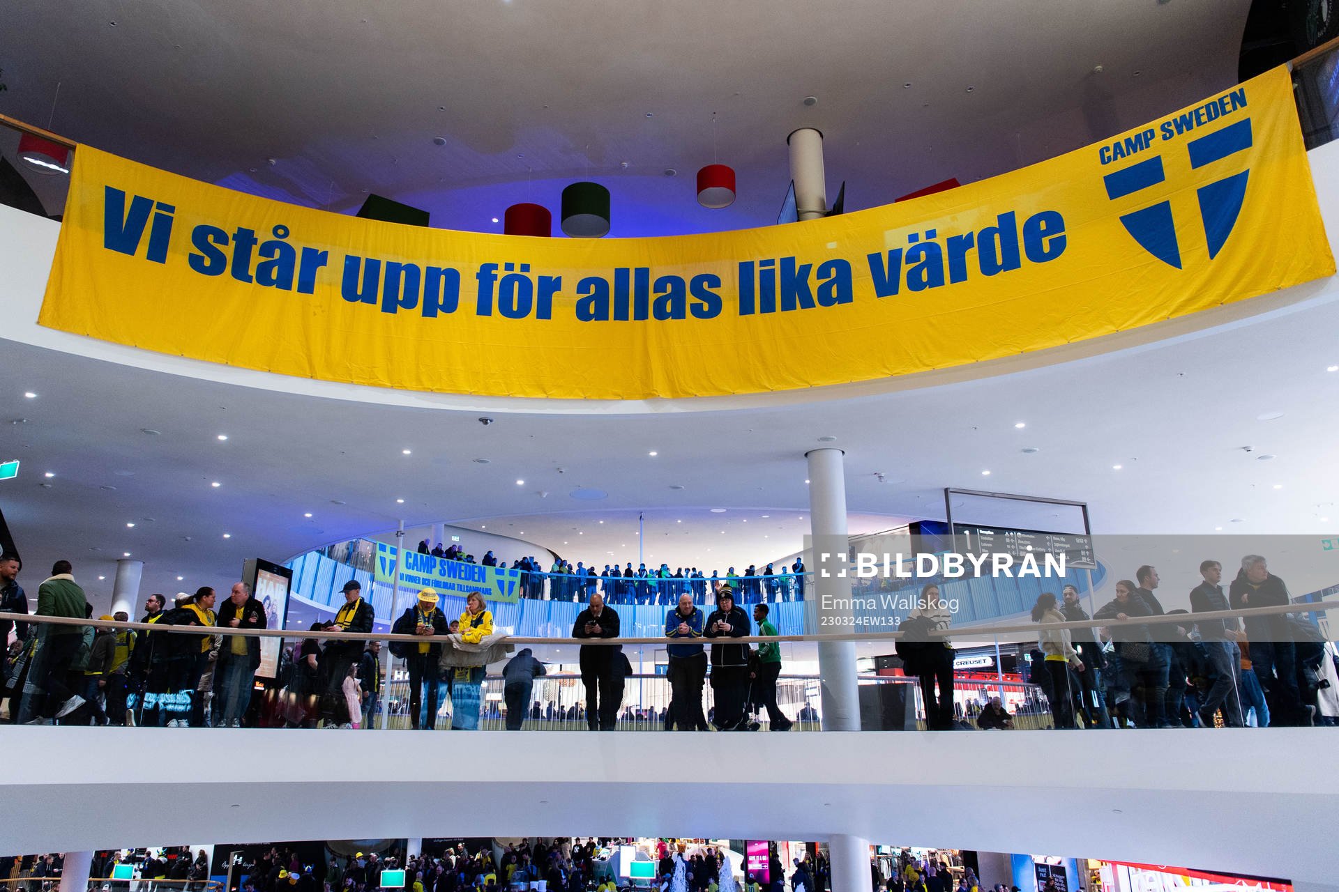 Banners inside Mall of Scandinavia