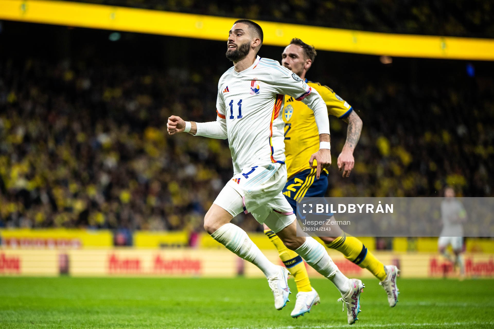 Yannick Carrasco of Belgium and Linus Wahlqvist Egnell of