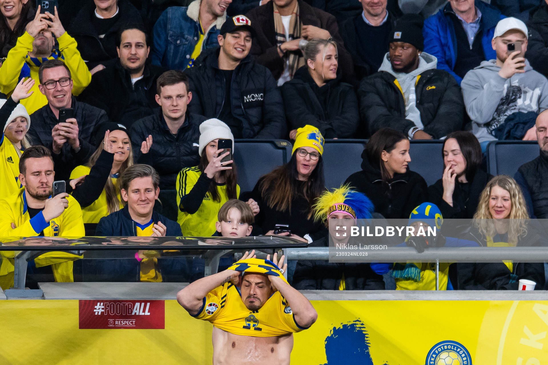 Zlatan Ibrahimovic of Sweden prepares to be substituted