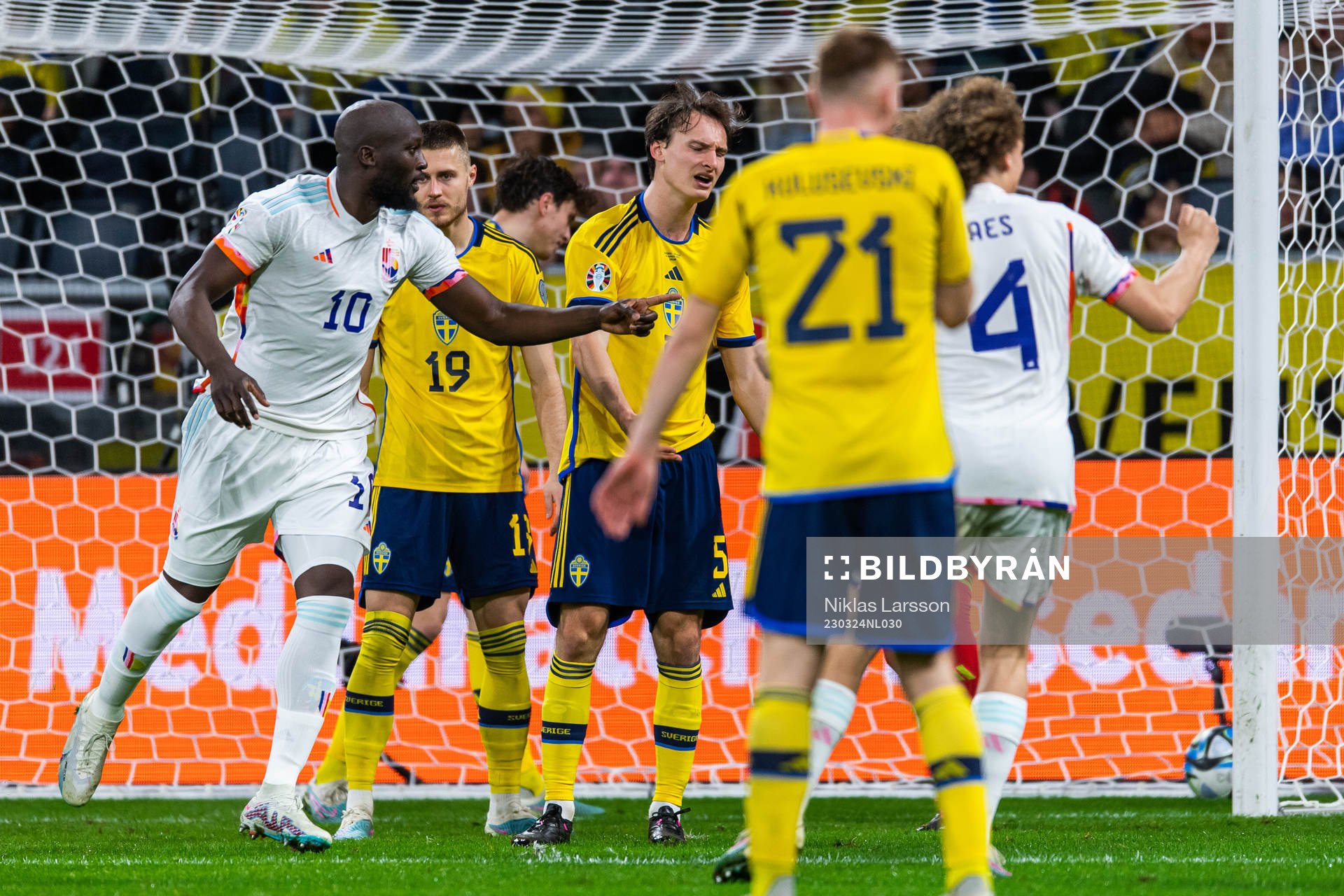 Romelu Lukaku of Belgium celebrates