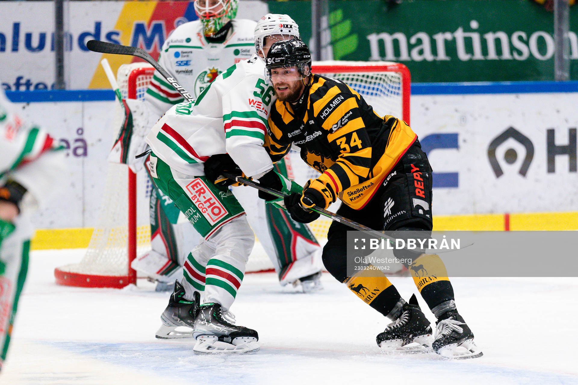 Skellefteå AIKs Tom Kuhnhackl och Rögles Adam Engström