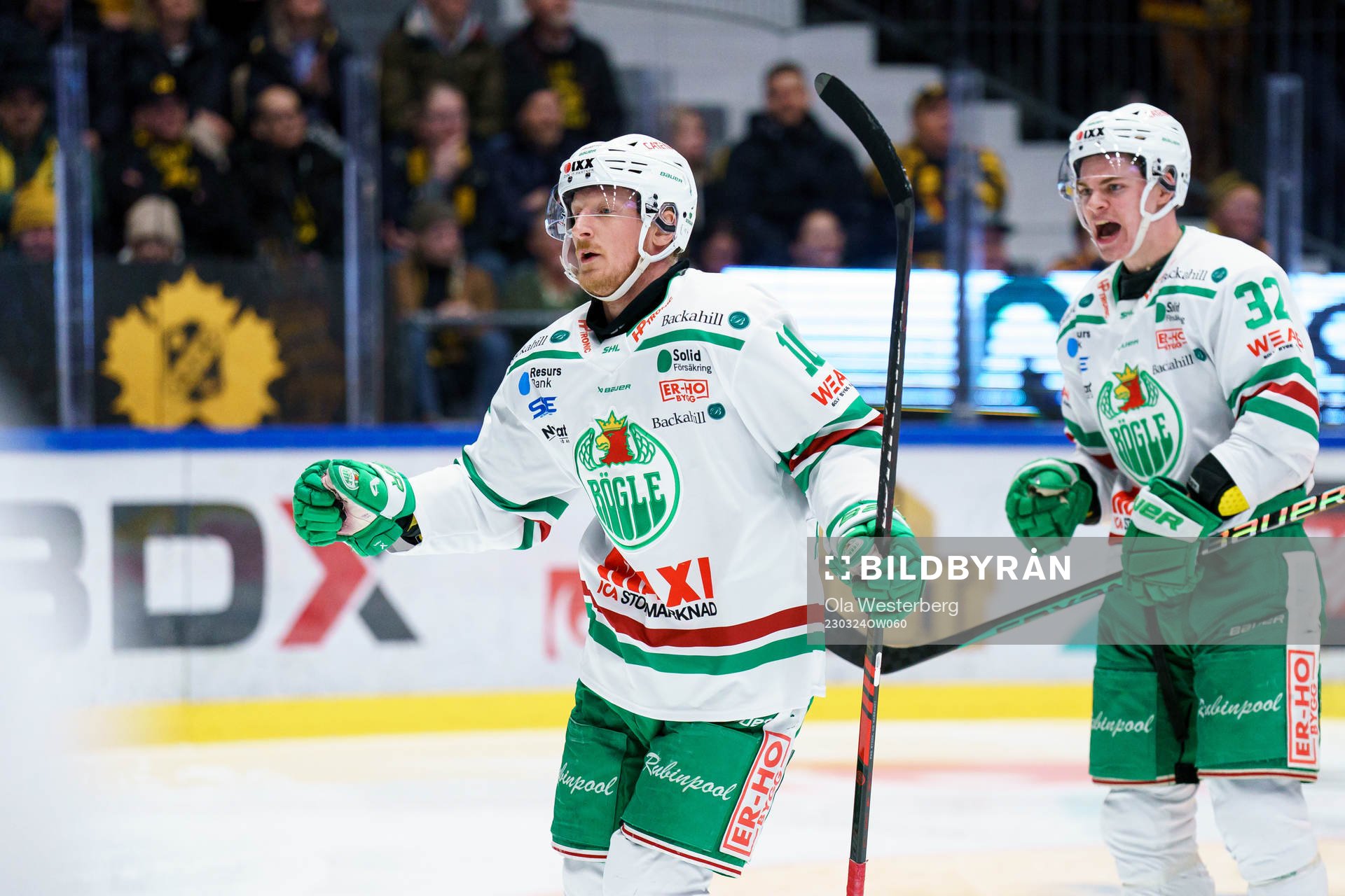 Rögles Simon Hjalmarsson jublar