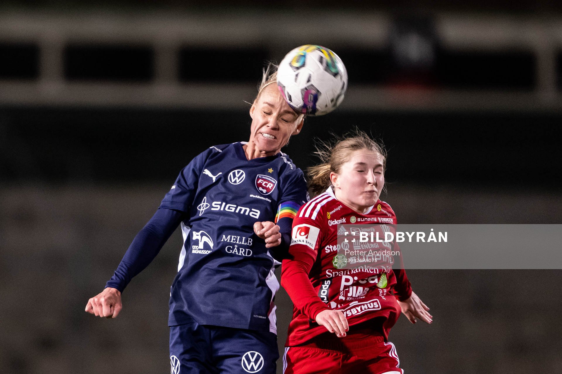 FC Rosengårds Caroline Seger och Piteås Hanna Andersson